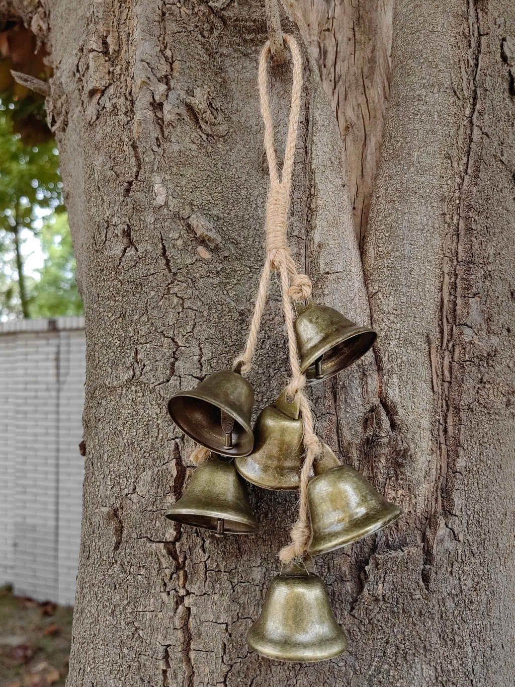 Rustic Bells on Hemp Jute Rope, Witch Home Protection Bells, Witch Gift, Wicca Supplies, Altar Kitchen, Witch Bell, Ward Gifts, Housewarming