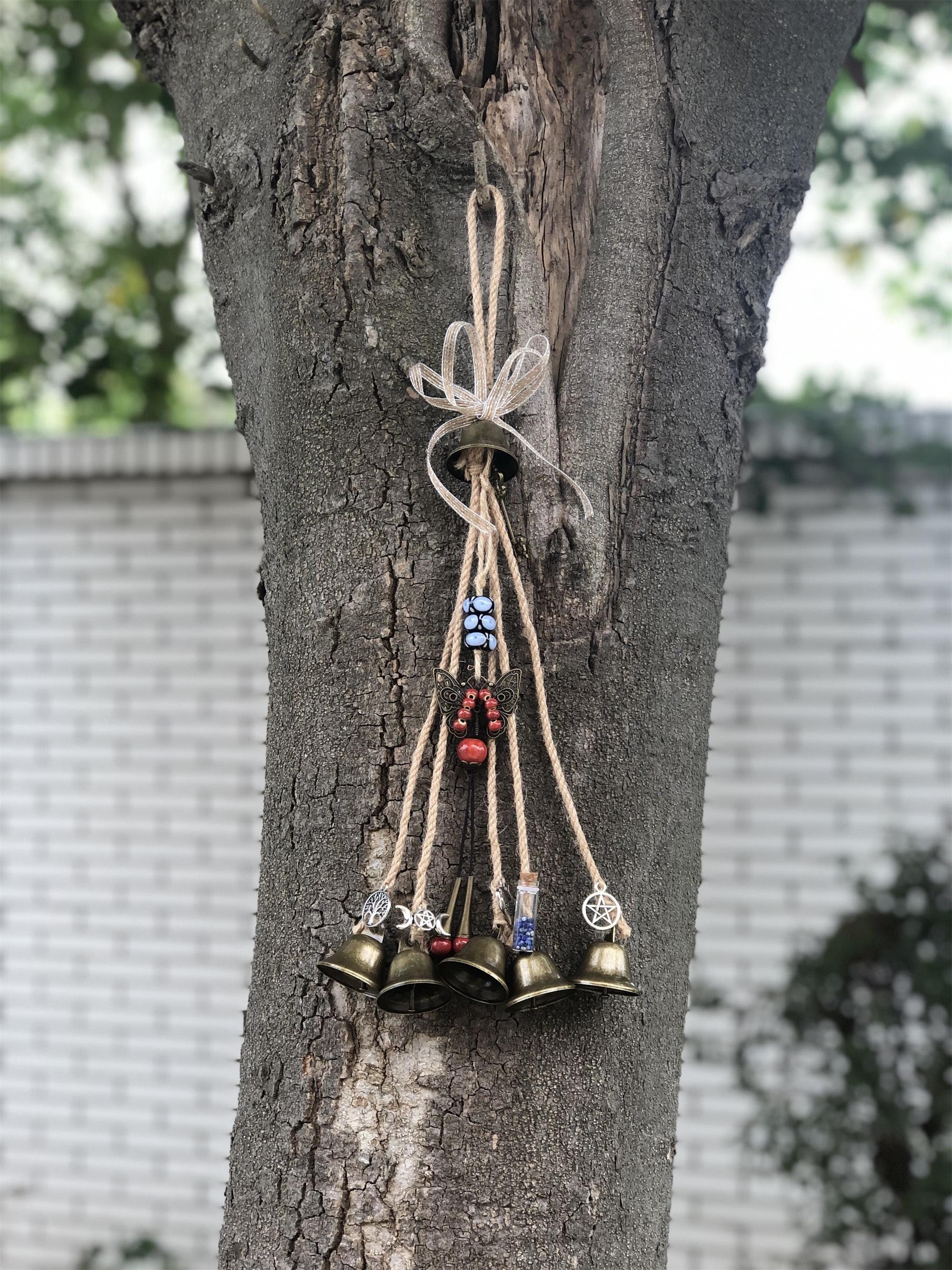 Door Protection Witch Bells, Witchy Gift, Door Bells, Witch Decor Bells for Doorknob Hanger, Witchcraft Door Bells, Housewarming Gifts