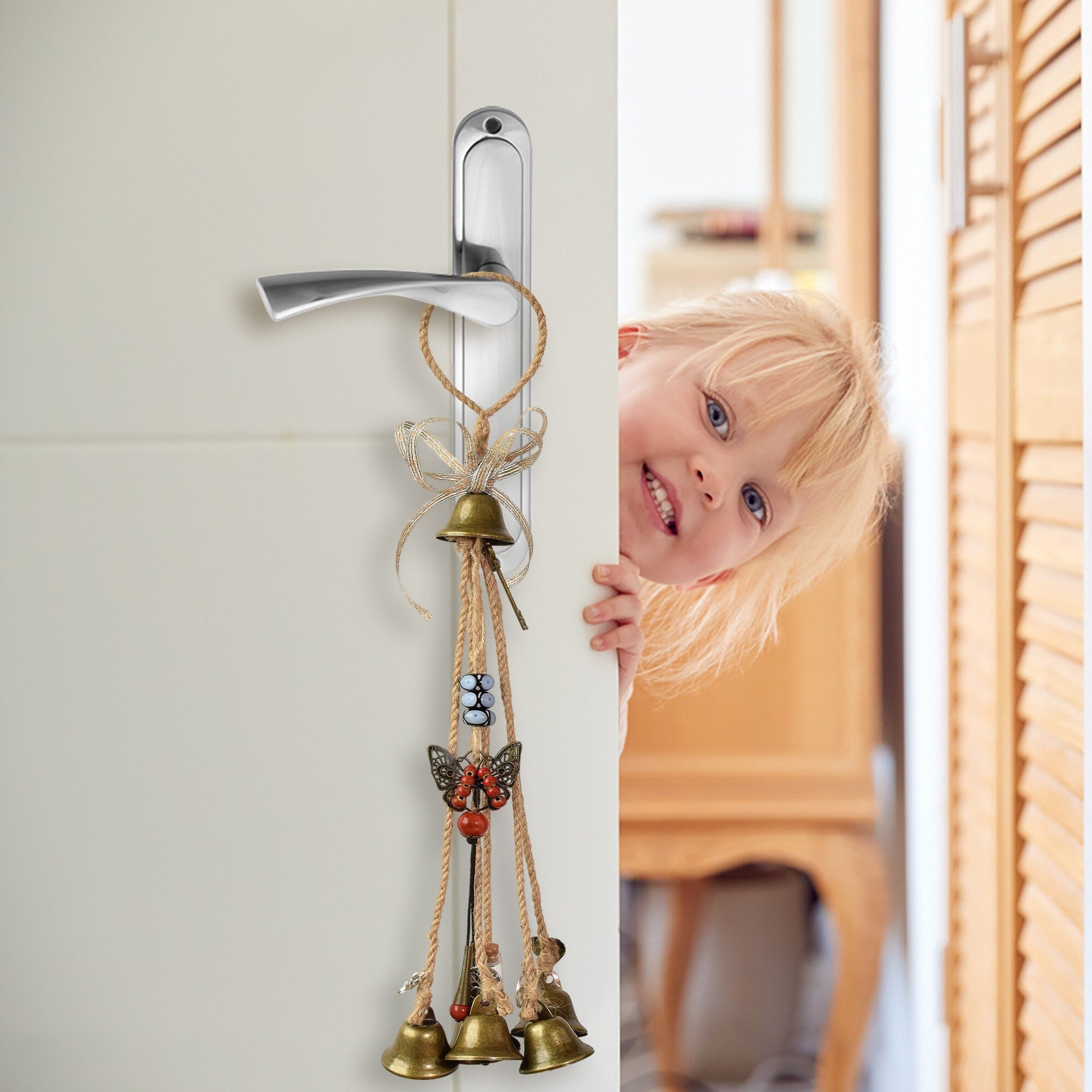 Door Protection Witch Bells, Witchy Gift, Door Bells, Witch Decor Bells for Doorknob Hanger, Witchcraft Door Bells, Housewarming Gifts