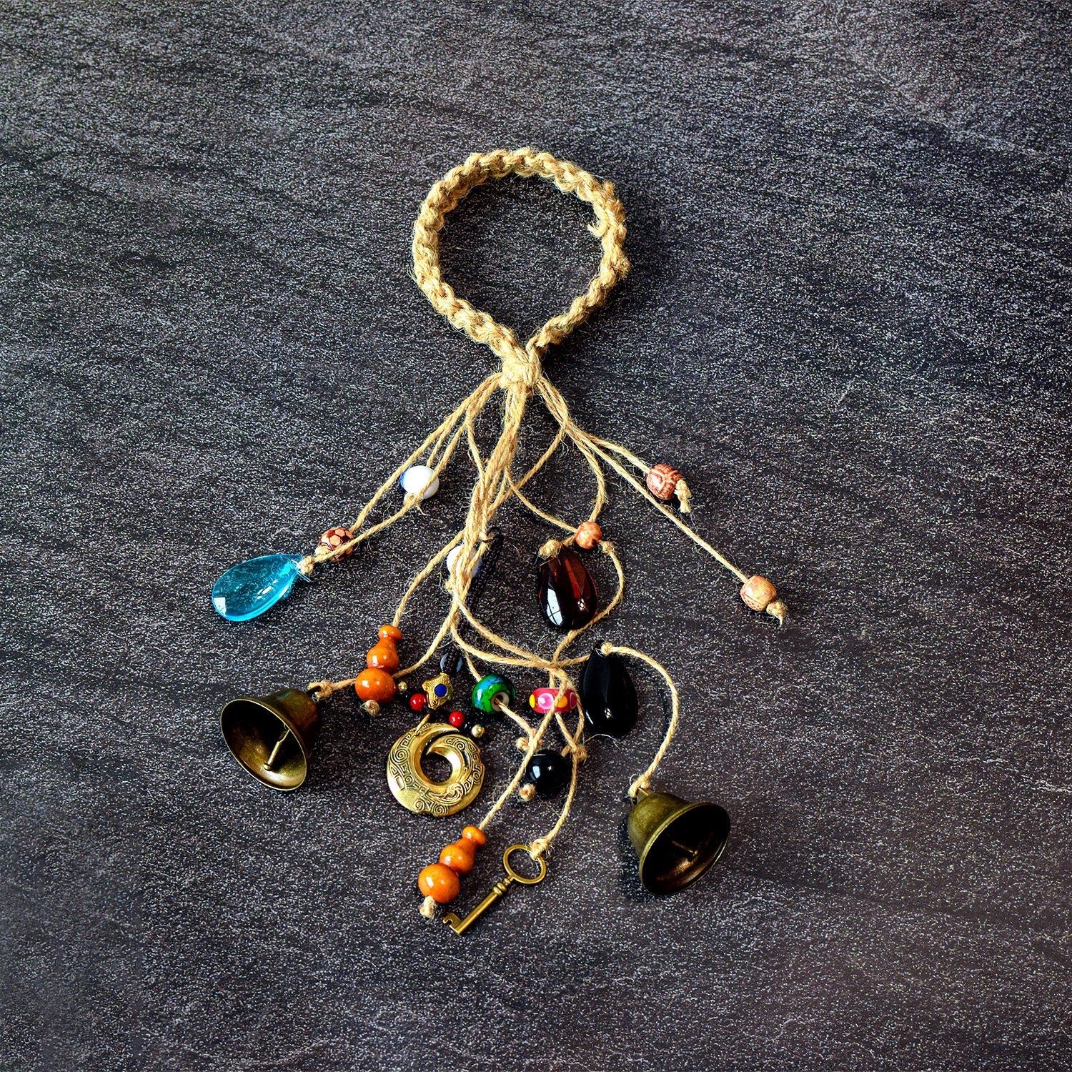 Protection Bells, Witch Bells, Witch Door Bells, Door Chimes, Front Door Wicca Bells, Witch Decor, Warding off Negative Energies, Ward Gifts