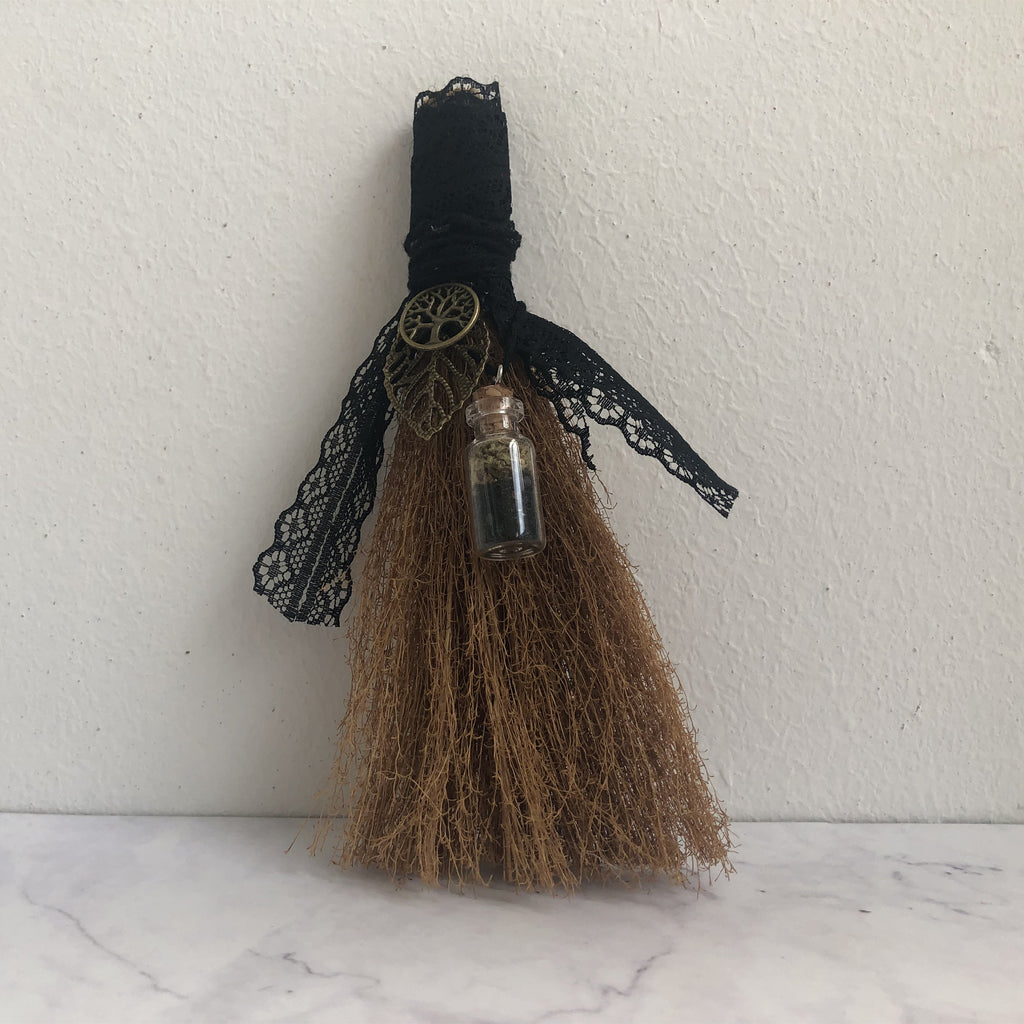 Magic Witch BellsWitch Broom, Protection Broom, Altar Broom, Cleansing Broom, Wiccan Broomstick, Magick Broom, Halloween Decor