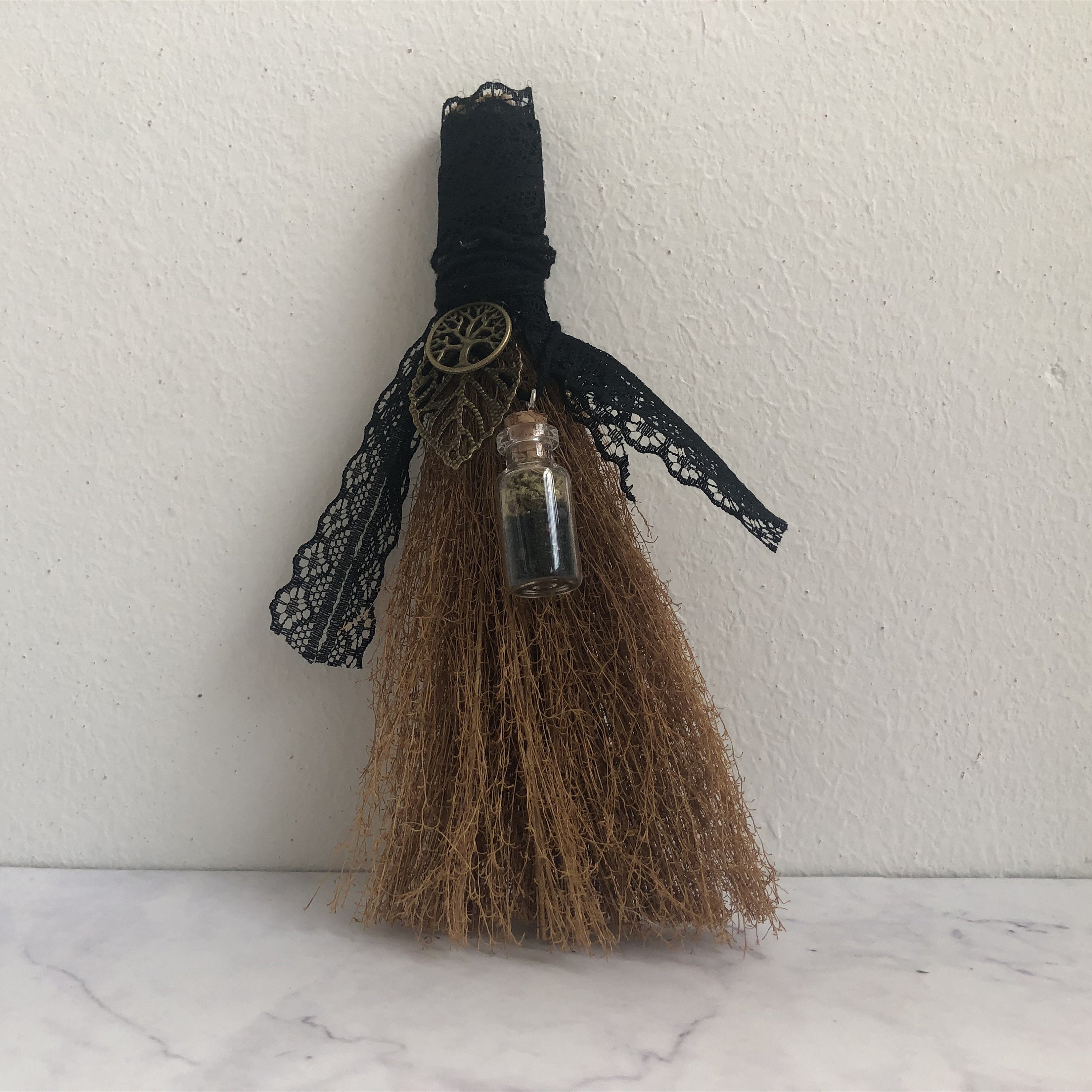 Magic Witch BellsWitch Broom, Protection Broom, Altar Broom, Cleansing Broom, Wiccan Broomstick, Magick Broom, Halloween Decor