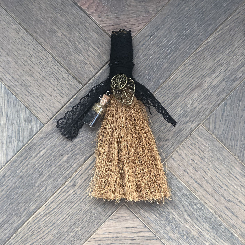 Magic Witch BellsWitch Broom, Protection Broom, Altar Broom, Cleansing Broom, Wiccan Broomstick, Magick Broom, Halloween Decor