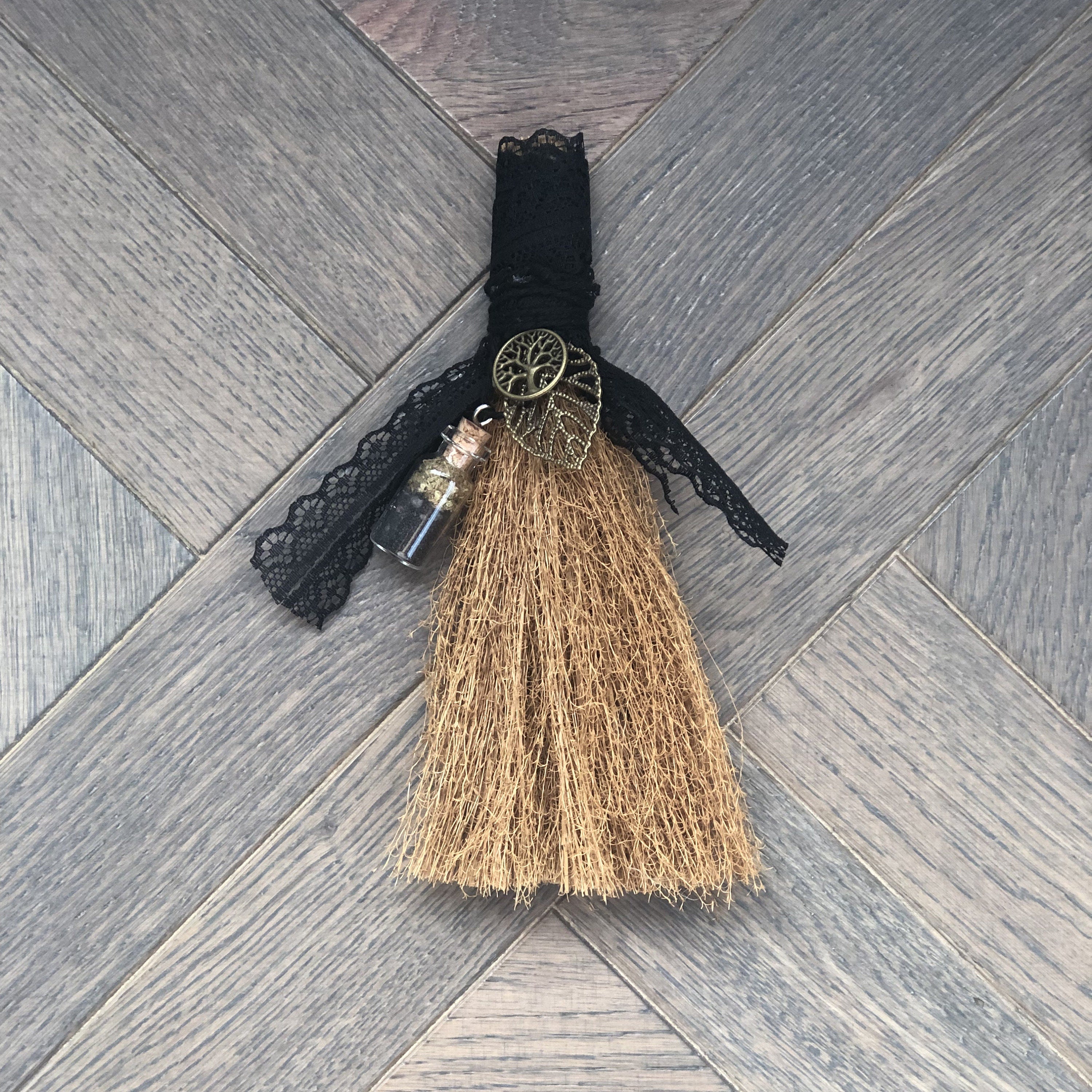 Magic Witch BellsWitch Broom, Protection Broom, Altar Broom, Cleansing Broom, Wiccan Broomstick, Magick Broom, Halloween Decor