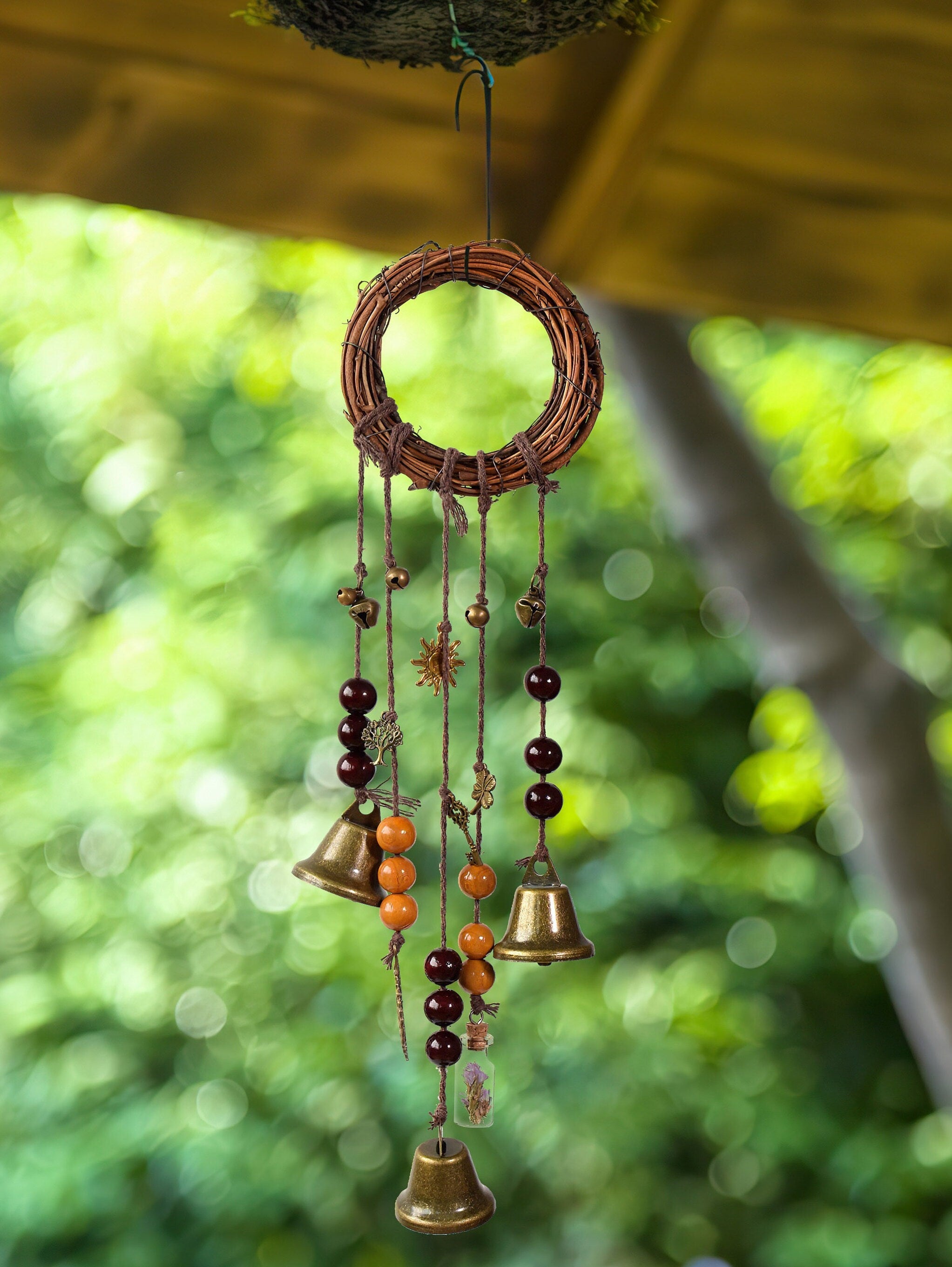 Front Door Hanging Bells, Witch Door Hanging with Protection Bells, Door on Bell, Home Protection Gift, Spirit Protection, Housewarming Gift