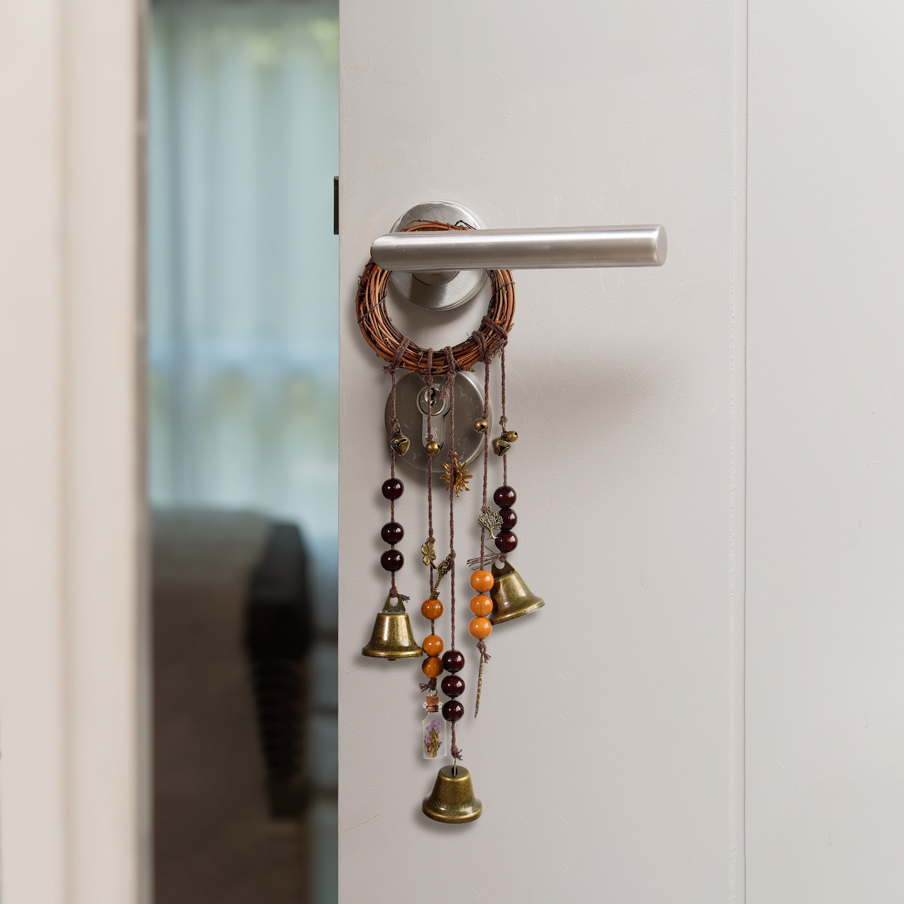 Front Door Hanging Bells, Witch Door Hanging with Protection Bells, Door on Bell, Home Protection Gift, Spirit Protection, Housewarming Gift