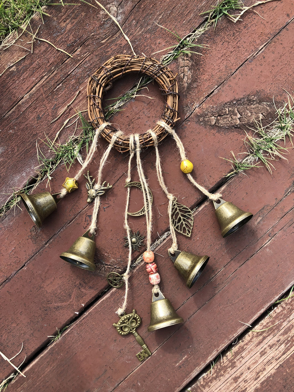 Kitchen Altar Decor, Rustic Bell, Witch Bells, Witchcraft Decor, Gifts for Home, Harmony Witch Bells, Kitchen Witch, Housewarming Gifts