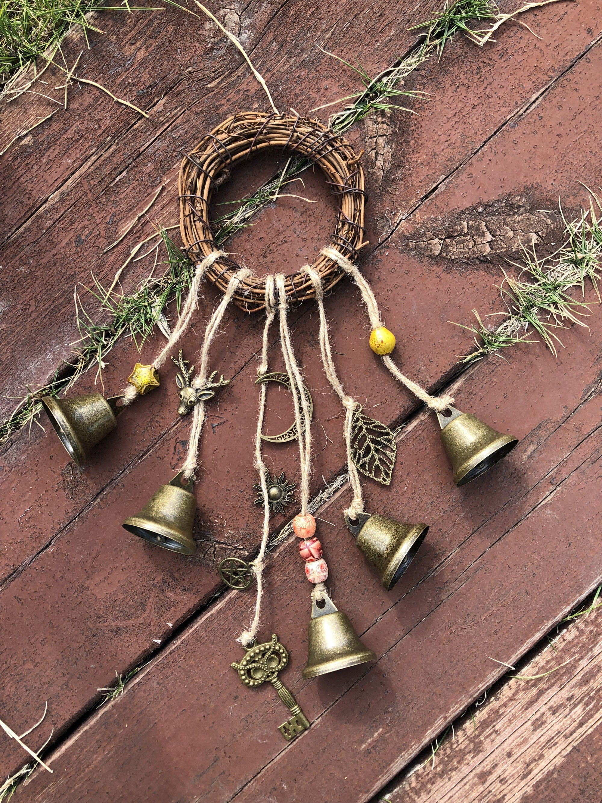 Kitchen Altar Decor, Rustic Bell, Witch Bells, Witchcraft Decor, Gifts for Home, Harmony Witch Bells, Kitchen Witch, Housewarming Gifts
