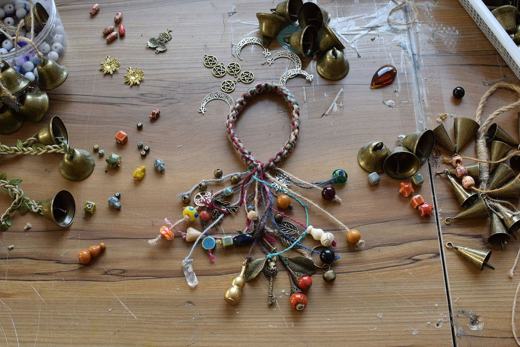 Hand-Woven Witch's Bells, Witch's Bells for Door Knob, Protection Bells for Your Rearview Mirror, Home Protection Bells, Housewarming Gifts