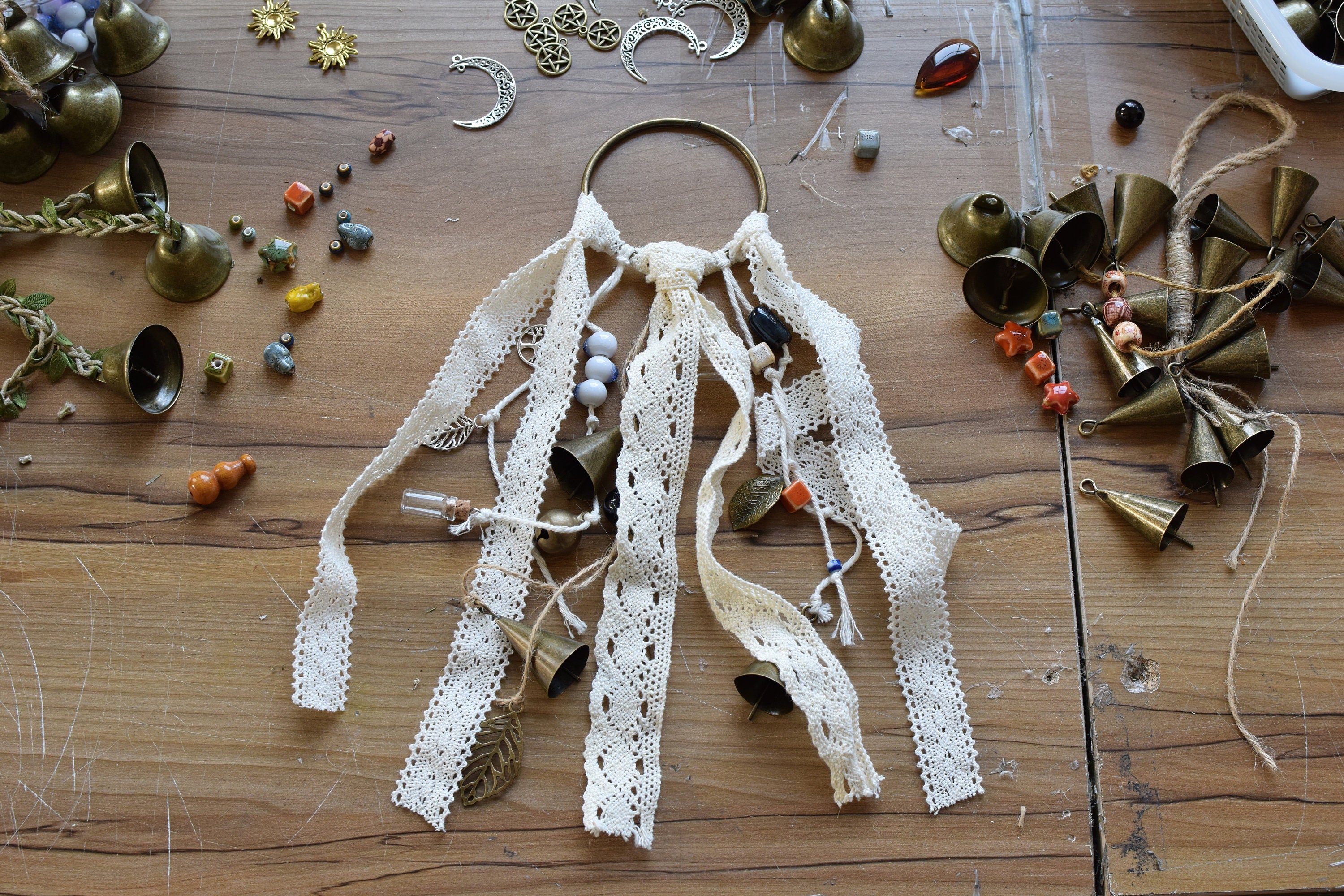 Protection Bell for Doorknob Hanger, Vintage Gothic Witch Bells, Door Bells, Warding, Spell Bells, New Home Gift for Home Protection