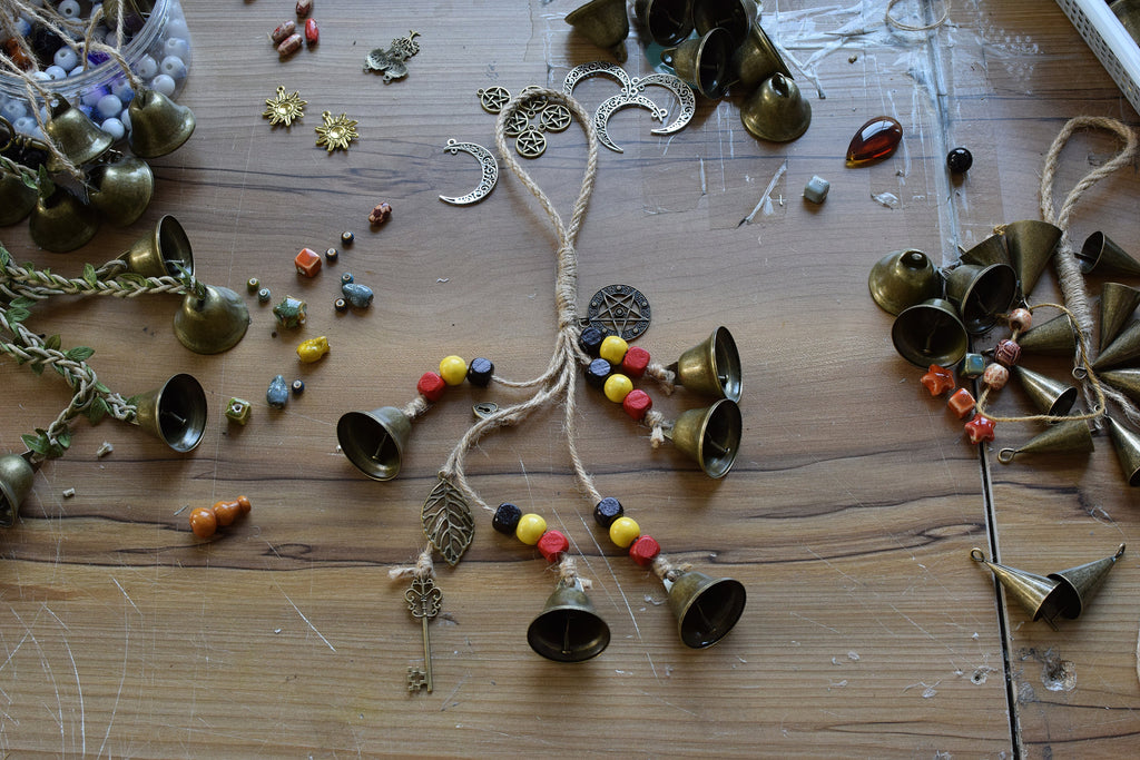 Garden Patio Magic Bells, Rustic Bells, Home Protection Bells, Witch Bells for Attracts Positive and Drive Out Negative, Housewarming Gifts