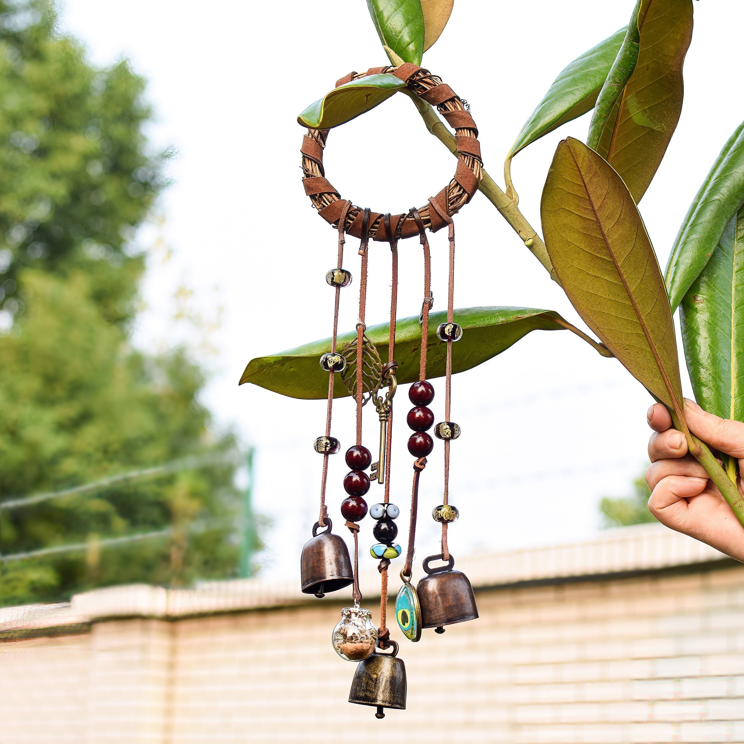Bells Hanging for Front Door, Witch Bells, Protection Bells, Banish Negativity, Witchy Decor, Handmade New Home Gifts