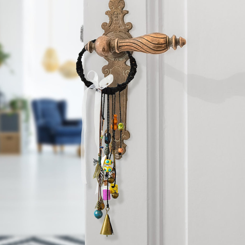 Witch Bells Protection Door Hangers, Witchy Decor for Home, Hanging Magic Tiny Bottle with Sands Wind Chimes Witchcraft Decorations