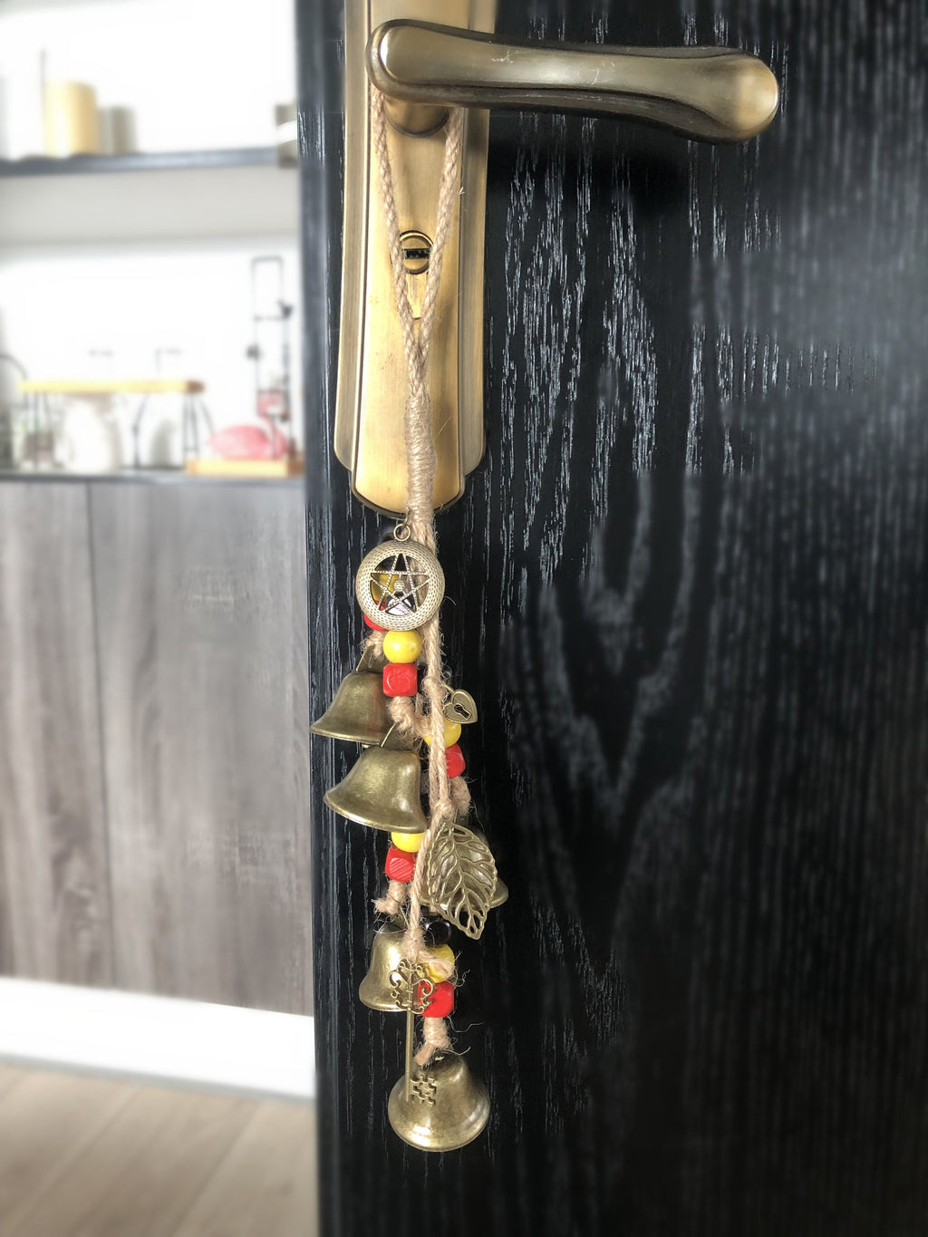 Garden Patio Magic Bells, Rustic Bells, Home Protection Bells, Witch Bells for Attracts Positive and Drive Out Negative, Housewarming Gifts