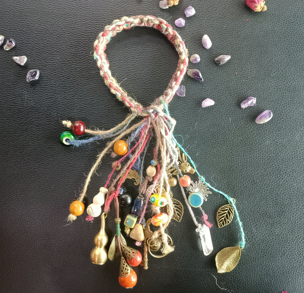 Hand-Woven Witch's Bells, Witch's Bells for Door Knob, Protection Bells for Your Rearview Mirror, Home Protection Bells, Housewarming Gifts