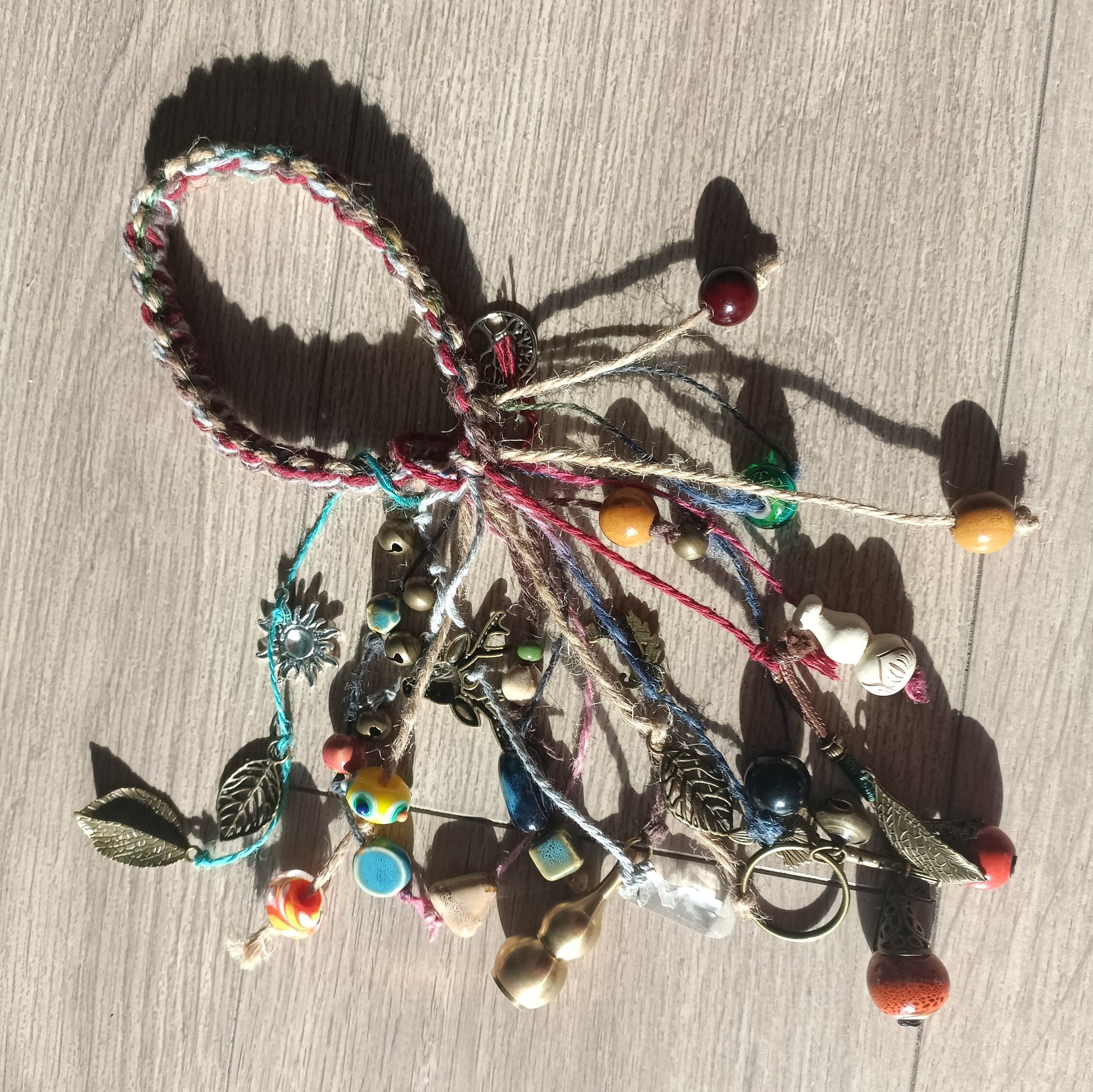 Hand-Woven Witch's Bells, Witch's Bells for Door Knob, Protection Bells for Your Rearview Mirror, Home Protection Bells, Housewarming Gifts