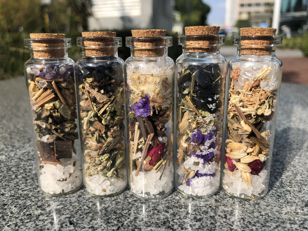 Protection Spell Bottles, Healing Bottles, Spell Jars,  Witch Bottle, Altar Decor, Bottle Spells, Magic Jar, Witchy Decor, Altar Supplies
