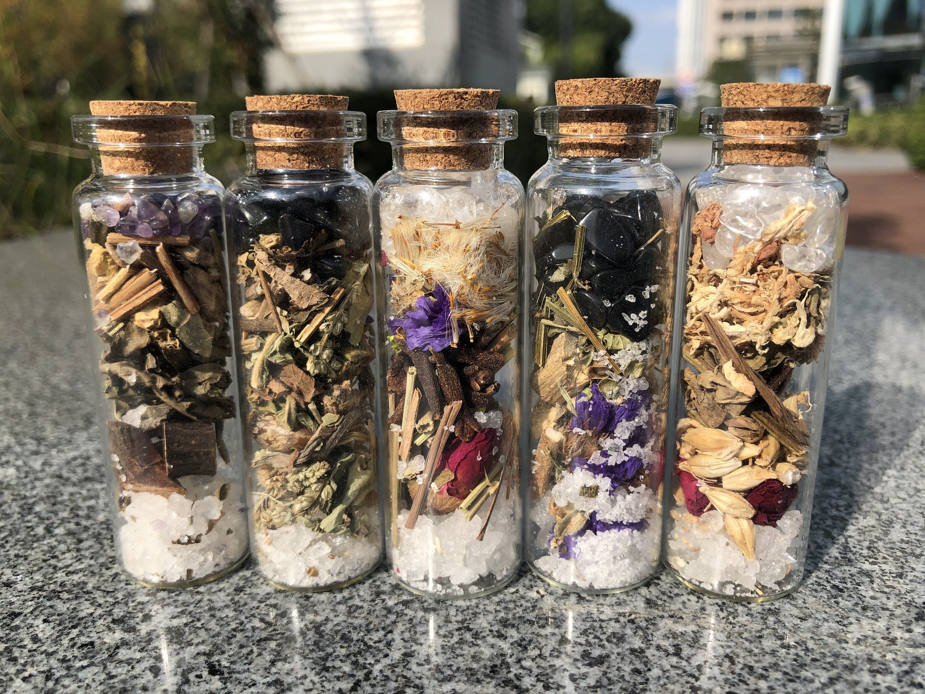 Protection Spell Bottles, Healing Bottles, Spell Jars,  Witch Bottle, Altar Decor, Bottle Spells, Magic Jar, Witchy Decor, Altar Supplies