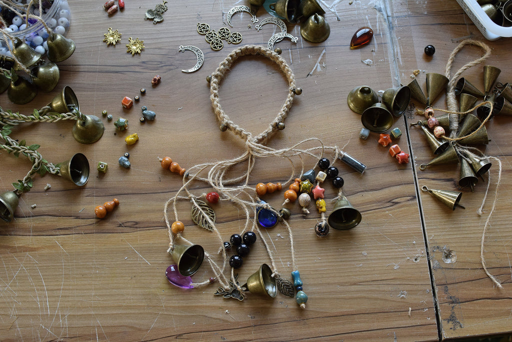 Rustic Chimes, Witch bells, Rustic Bells, Protection Bells, Harmony Witch Bells, Kitchen Witch, Spiritual Ward Gifts, Housewarming Gifts