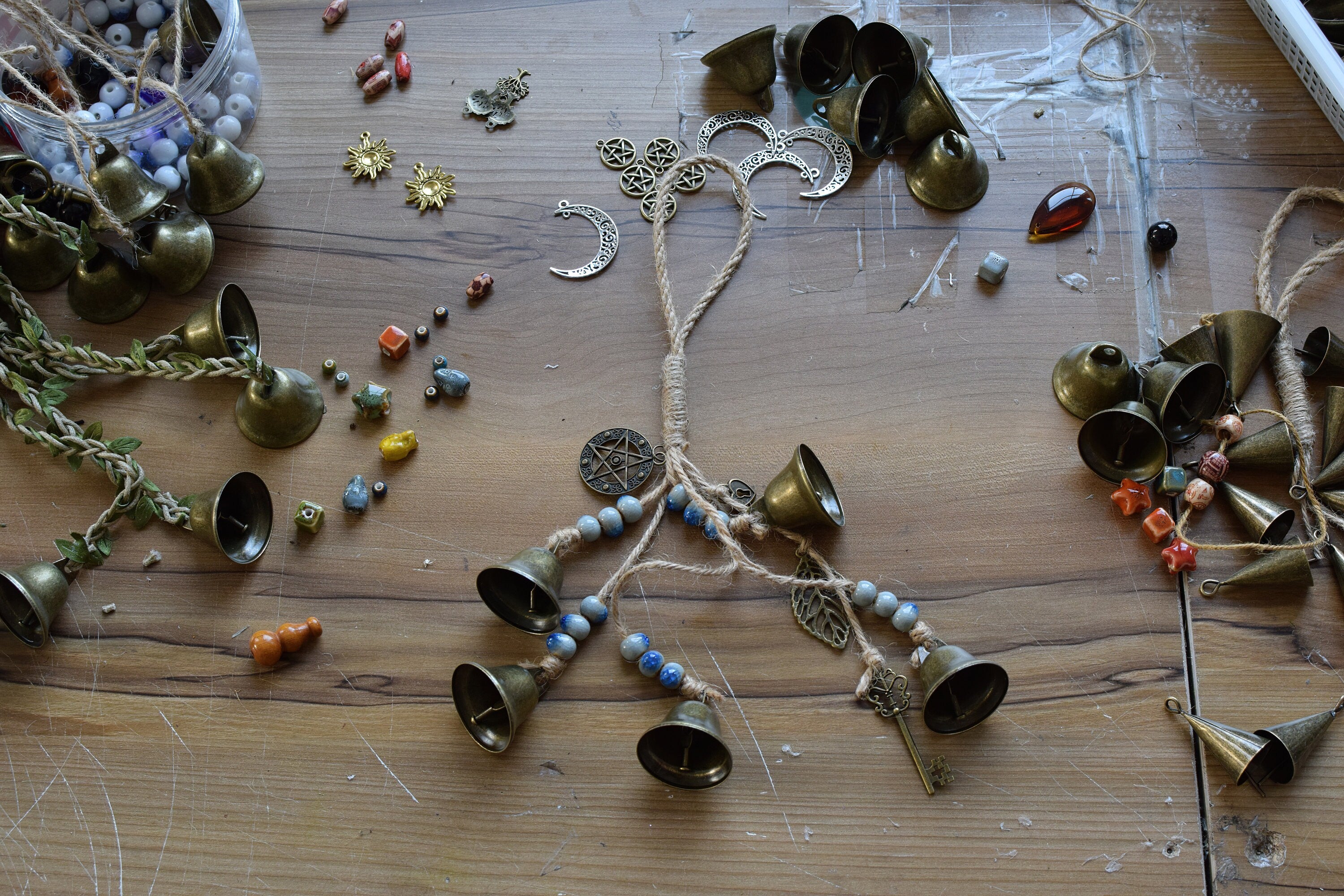 Witch Craft, Pagan Decor, Witches Bell for Door for Protection, Witchy Gifts for Her, Bells Door Hanging, Housewarming Gifts, Ward Gifts