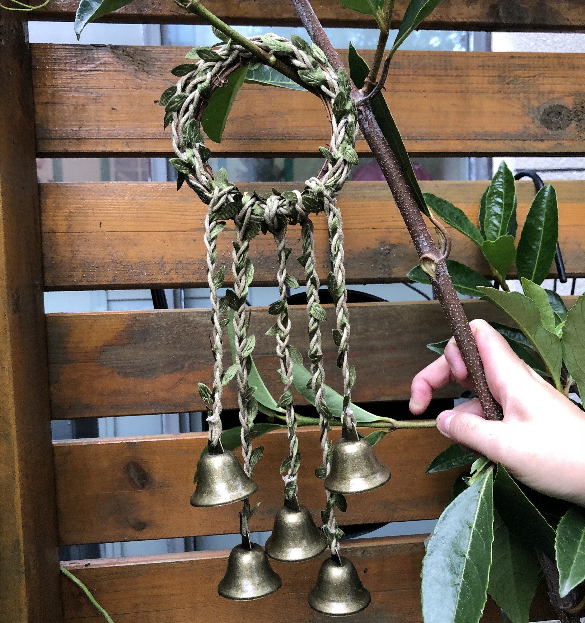 Hanging Witch's Bells, Spiritual Bells, Hanger Wiccan Wind Chimes,