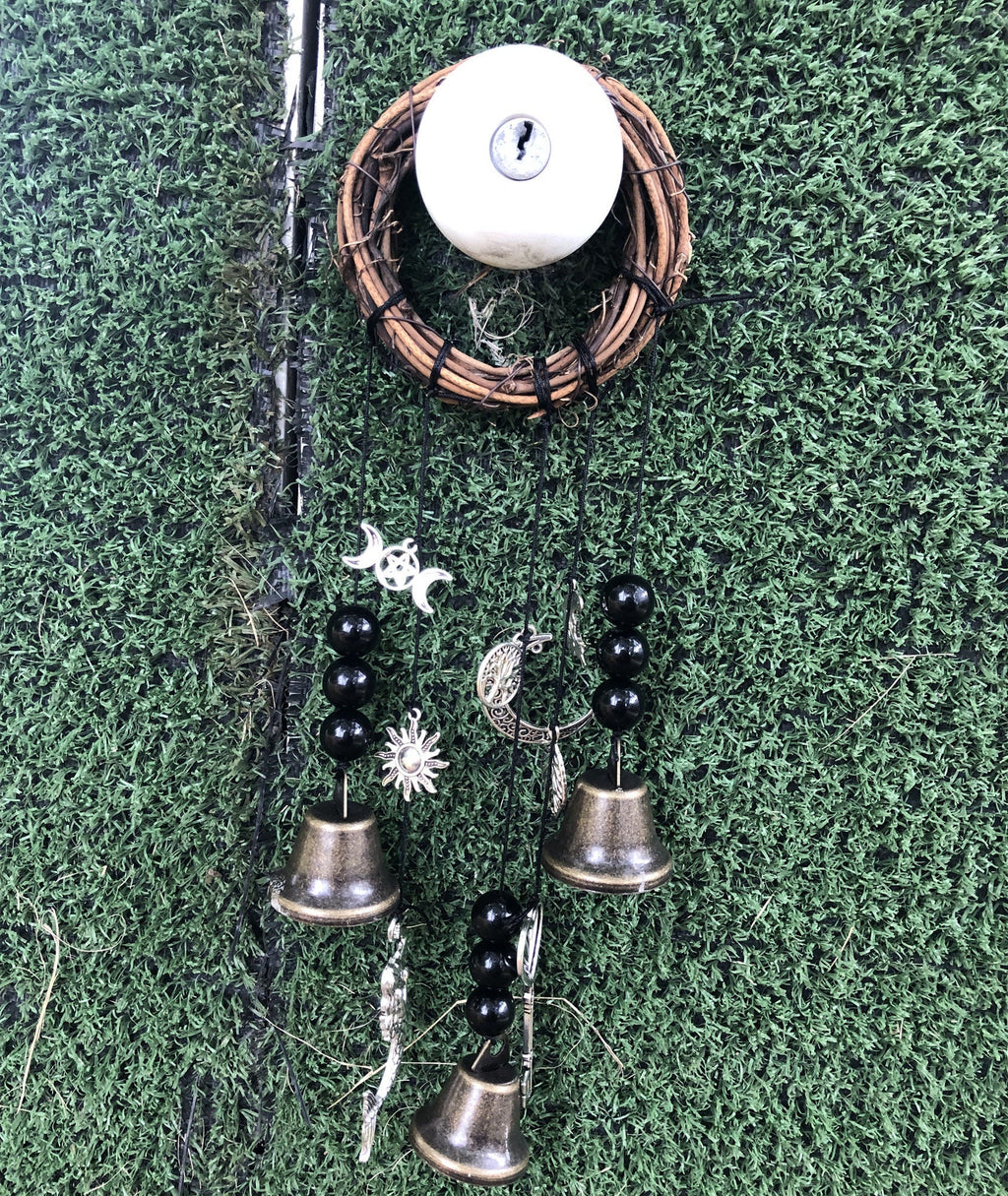 Front Door Protection Bells, Handmade Wicca Witch Bells, Witchy Things, Witch Bell, Witchcraft Supplies Housewarming Gifts, New Home Decor
