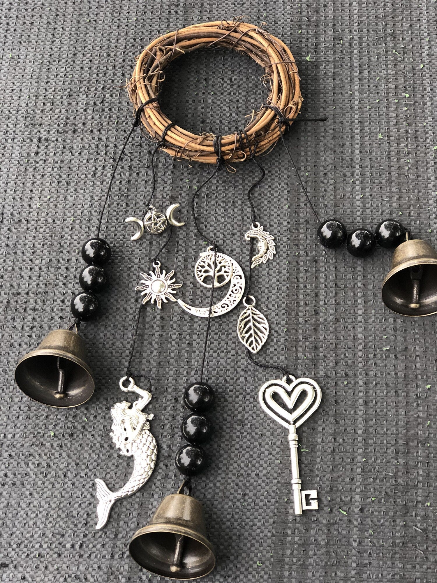 Front Door Protection Bells, Handmade Wicca Witch Bells, Witchy Things, Witch Bell, Witchcraft Supplies Housewarming Gifts, New Home Decor