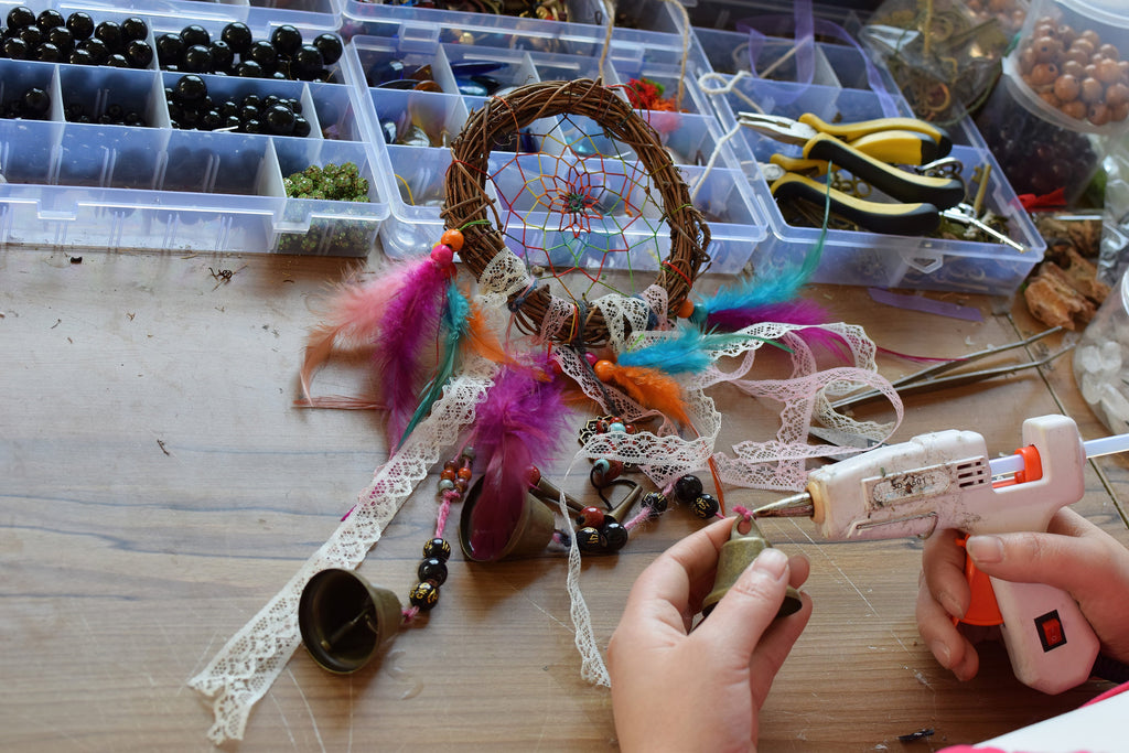 Keeping Good Dreams Chasing Away Bad Dreams, Home Protection, Wicca Dreamcatcher Bells, Witch Bells, Doorknob Hanger, Protection Bells