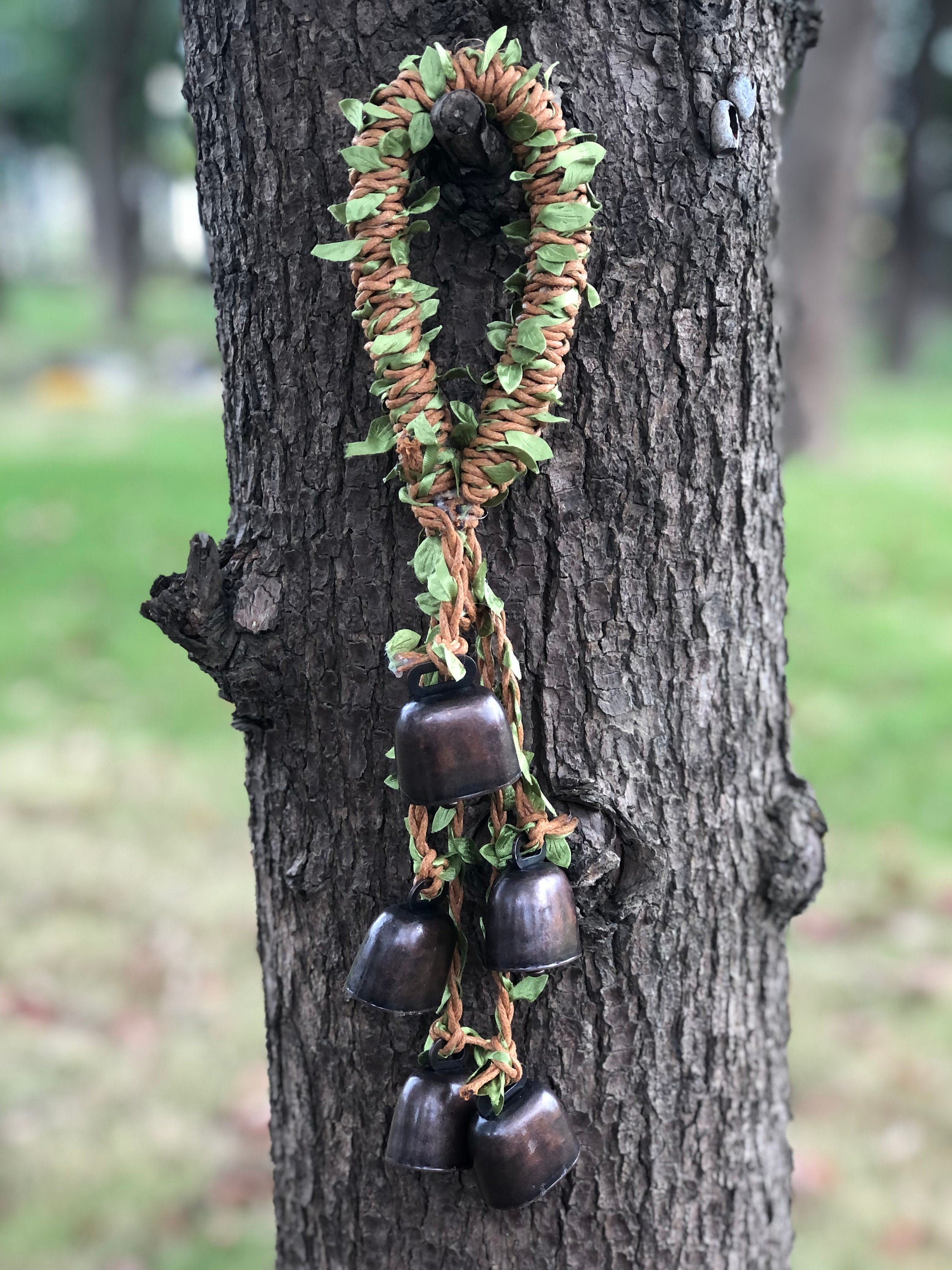 5 Brass Bells, Witch Bells, Door Bells, Spiritual Protection, Home Protection, Protection Charm, Altar Kitchen Supplies, Ward Gifts