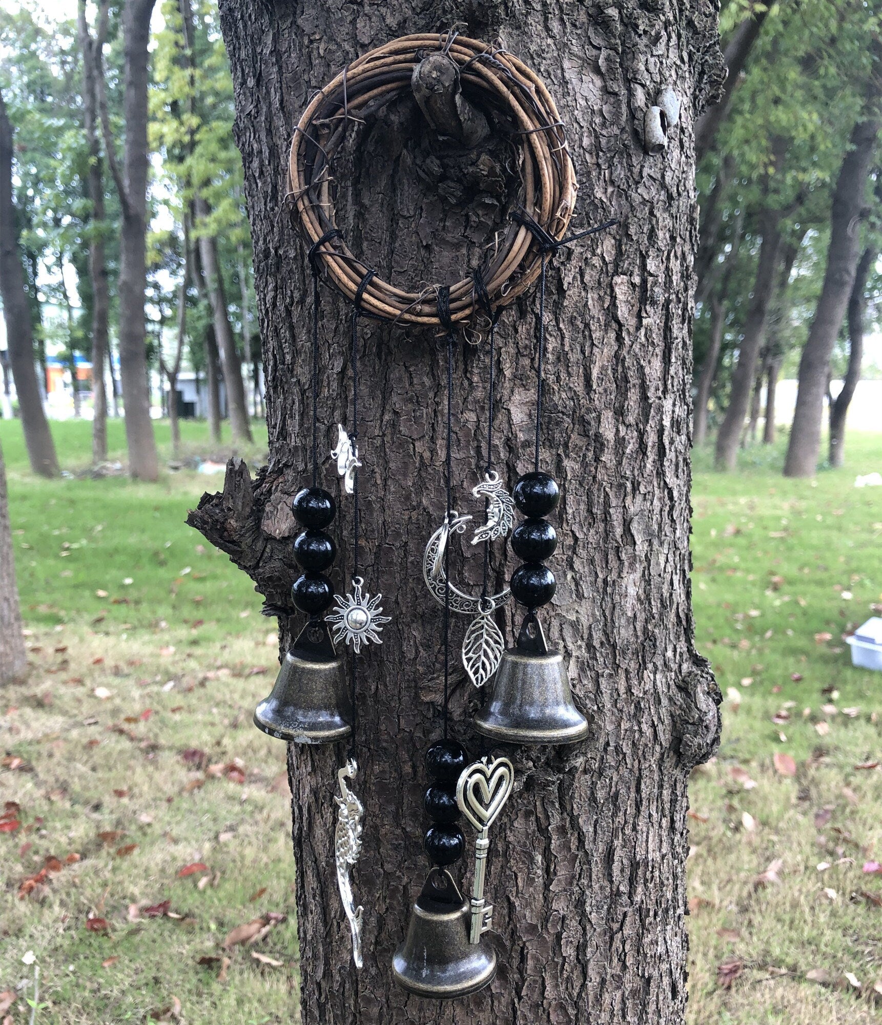 Front Door Protection Bells, Handmade Wicca Witch Bells, Witchy Things, Witch Bell, Witchcraft Supplies Housewarming Gifts, New Home Decor