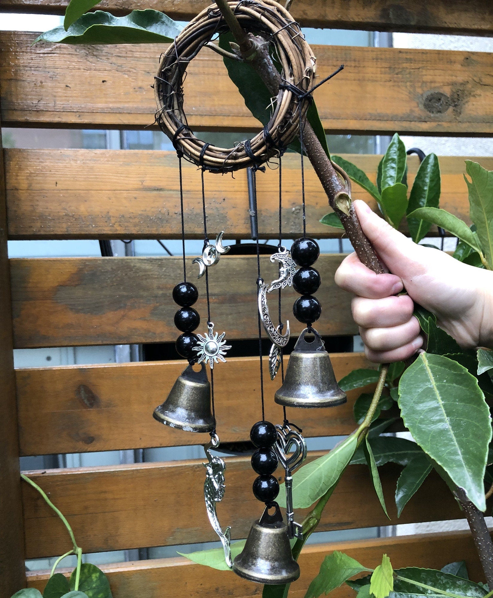 Front Door Protection Bells, Handmade Wicca Witch Bells, Witchy Things, Witch Bell, Witchcraft Supplies Housewarming Gifts, New Home Decor