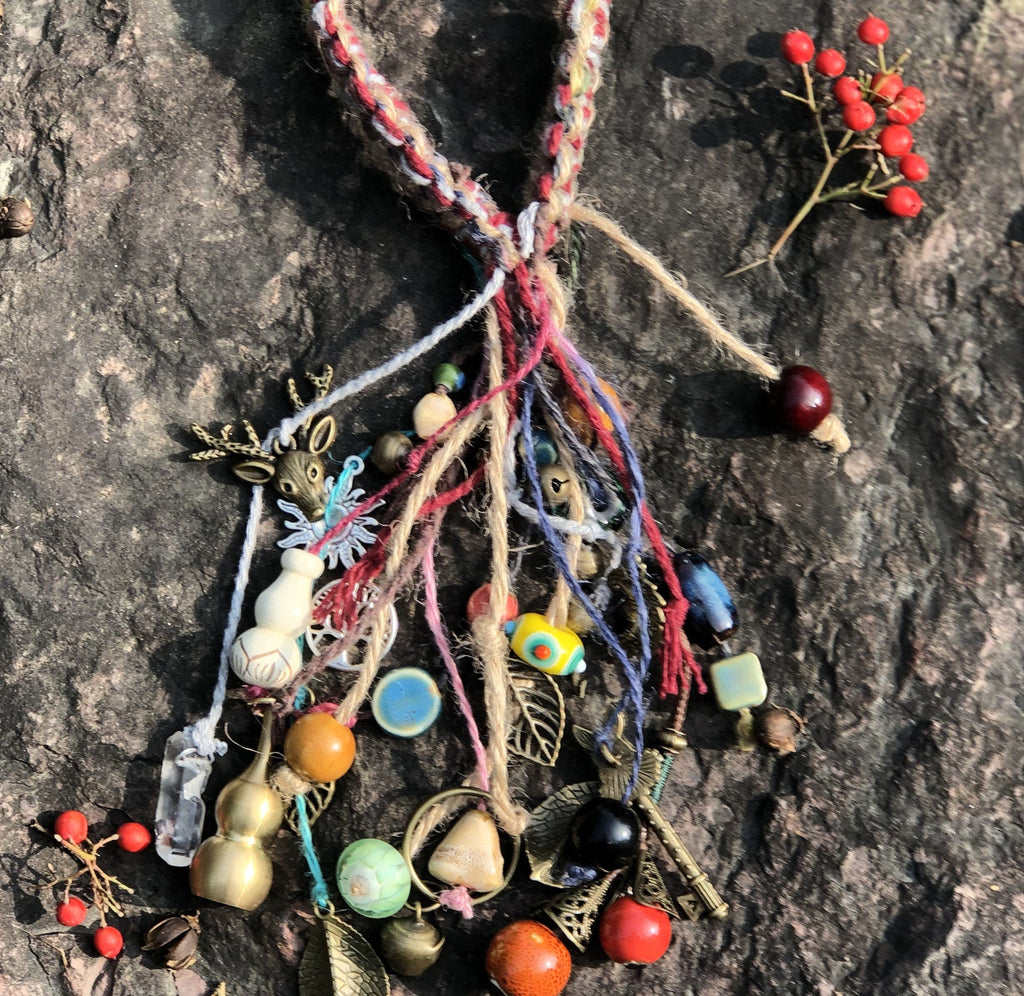 Hand-Woven Witch's Bells, Witch's Bells for Door Knob, Protection Bells for Your Rearview Mirror, Home Protection Bells, Housewarming Gifts