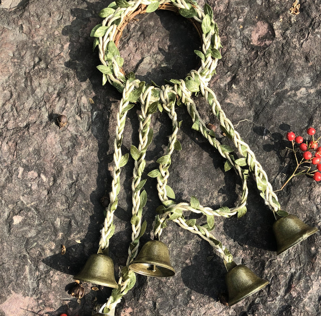 Hanging Witch's Bells, Spiritual Bells, Hanger Wiccan Wind Chimes, Doorknob Protection Brass  Bells, Hanging Bells, Altar Supplies