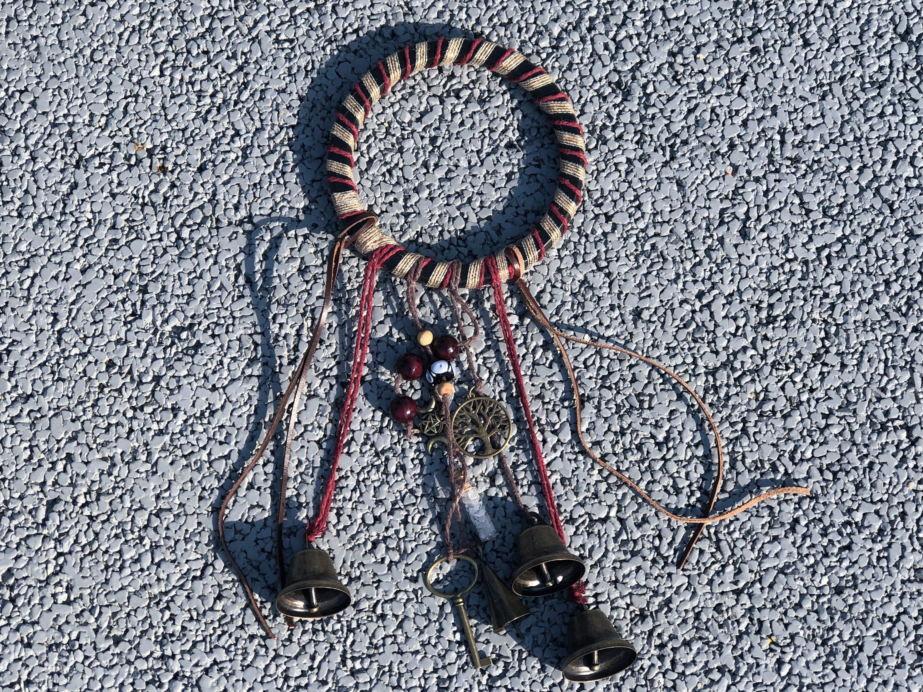 Bells for Hanging, Home Door Bells, Handmade Metal Wind Chime with Bells, Witch's Bell for Protection, Housewarming Gift, Christmas Ornament