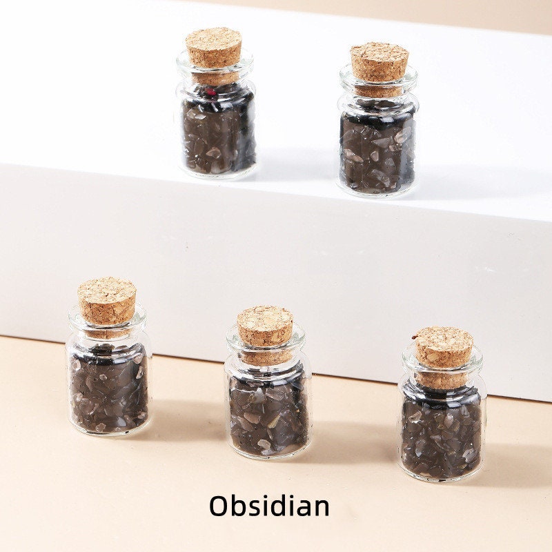 Bottle of Crystal Shards, Natural Crystal Chips, Wishing Jar, Fairy Jar, Healing Crystals, Spirituality, Chakra Crystals, Metaphysical Stone