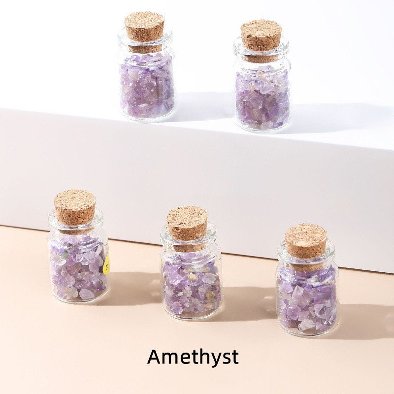 Bottle of Crystal Shards, Natural Crystal Chips, Wishing Jar, Fairy Jar, Healing Crystals, Spirituality, Chakra Crystals, Metaphysical Stone