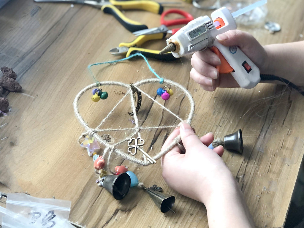 Heart Bell for Hanging, Rustic Protection Bells on Hemp Jute Rope, Witch's Bells, Simple Hanging Bells for Christmas Tree Decor