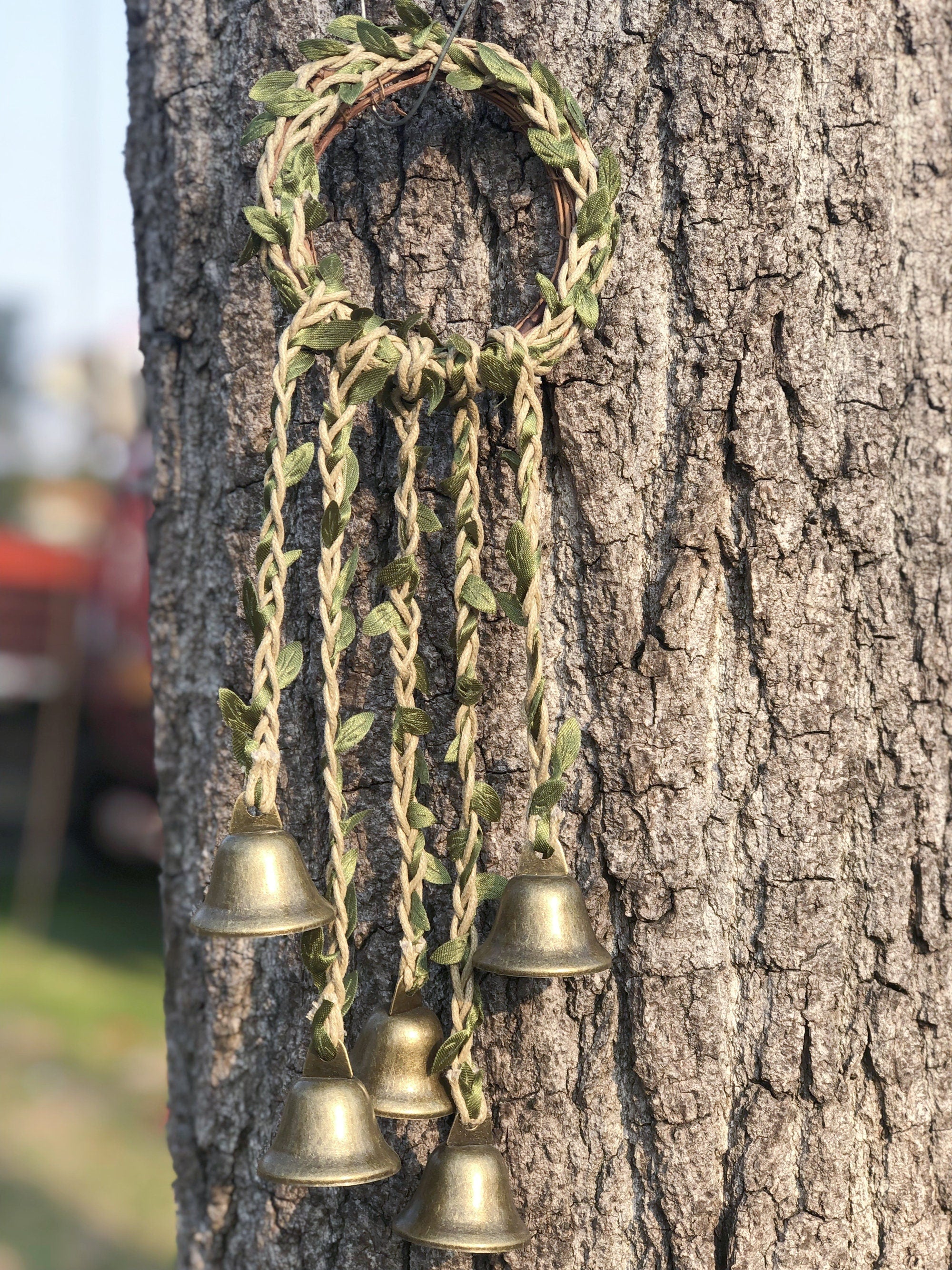 Hanging Witch's Bells, Spiritual Bells, Hanger Wiccan Wind Chimes,