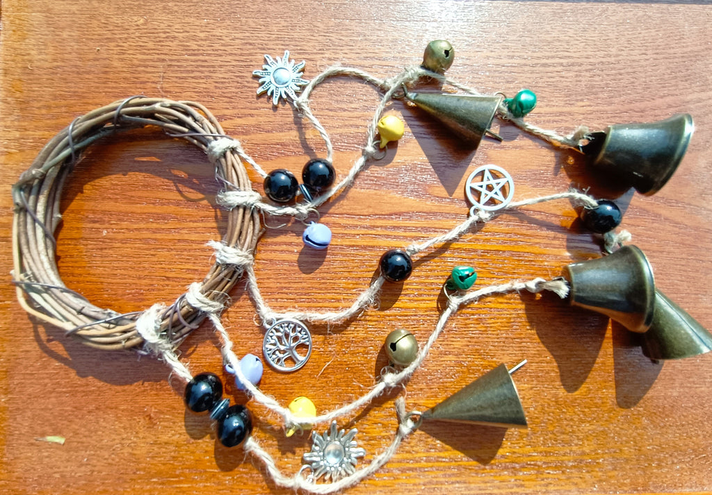 Witch Bells for Door Protection, Witch Bells Wreathes, Door Protection Charm, Wicca Decor, Magic Witchcraft Supplies