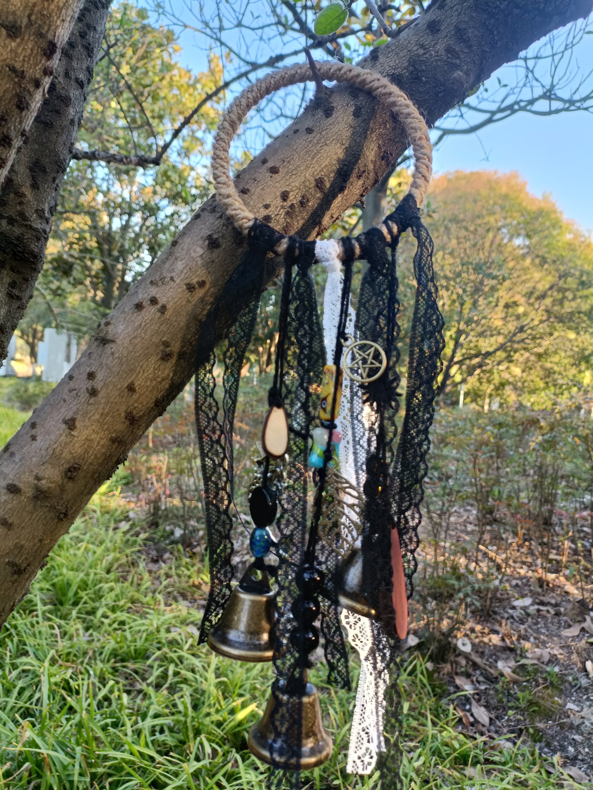 With Bells, Witch Bells for Protection, Wind Chime, Wicaan Decor, Witch Craft, Gifts for Patient
