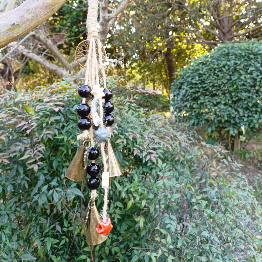 Handmade Hanging Bells for Wreath |Hanging Bells for Door Protection | Witches Bells | Hanging Bells on the Rope |Witchy Gifts Decor