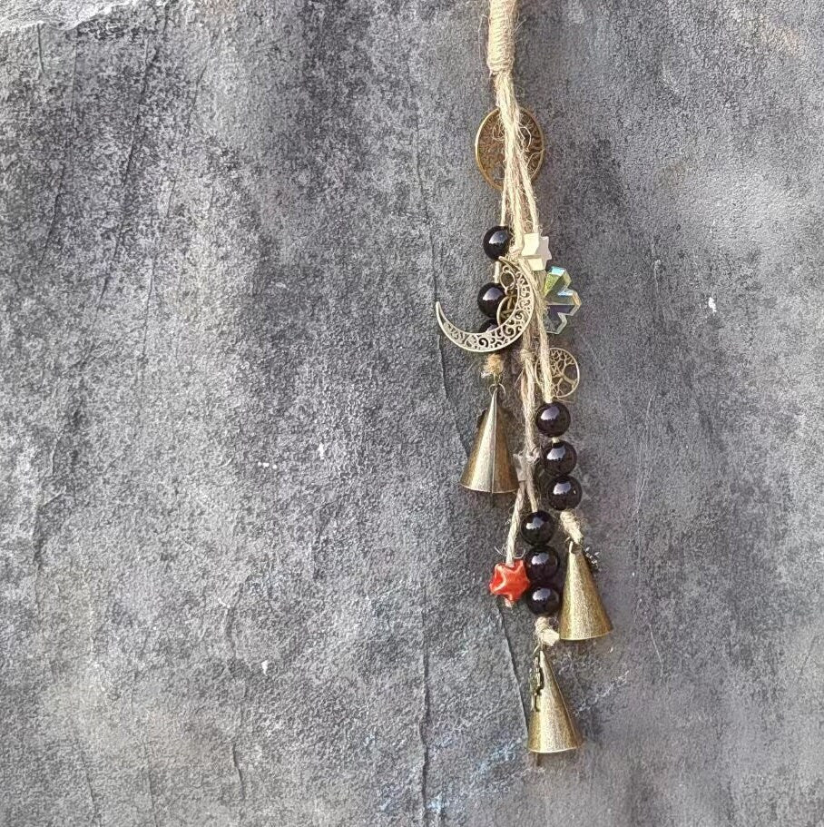 Handmade Hanging Bells for Wreath |Hanging Bells for Door Protection | Witches Bells | Hanging Bells on the Rope |Witchy Gifts Decor