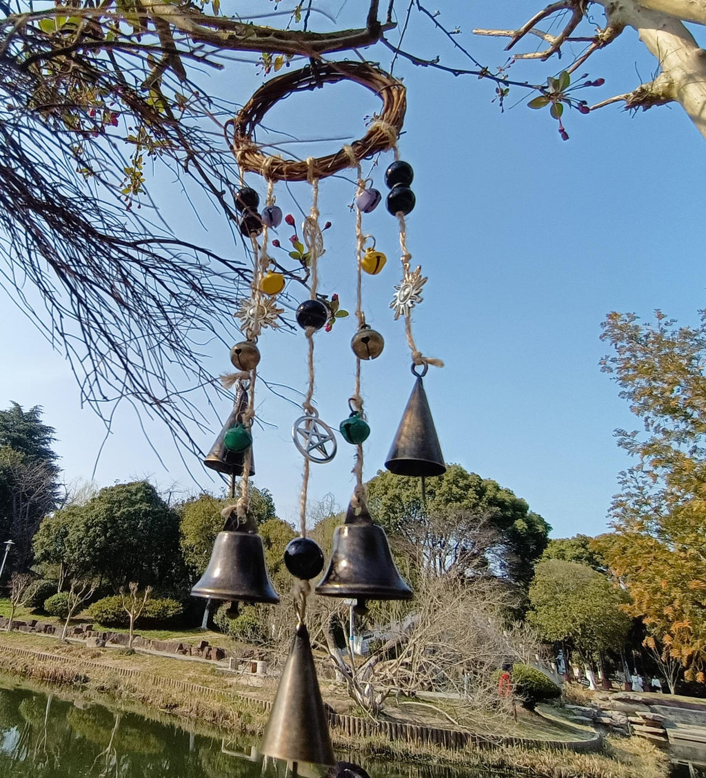Witch Bells for Door Protection, Witch Bells Wreathes, Door Protection Charm, Wicca Decor, Magic Witchcraft Supplies