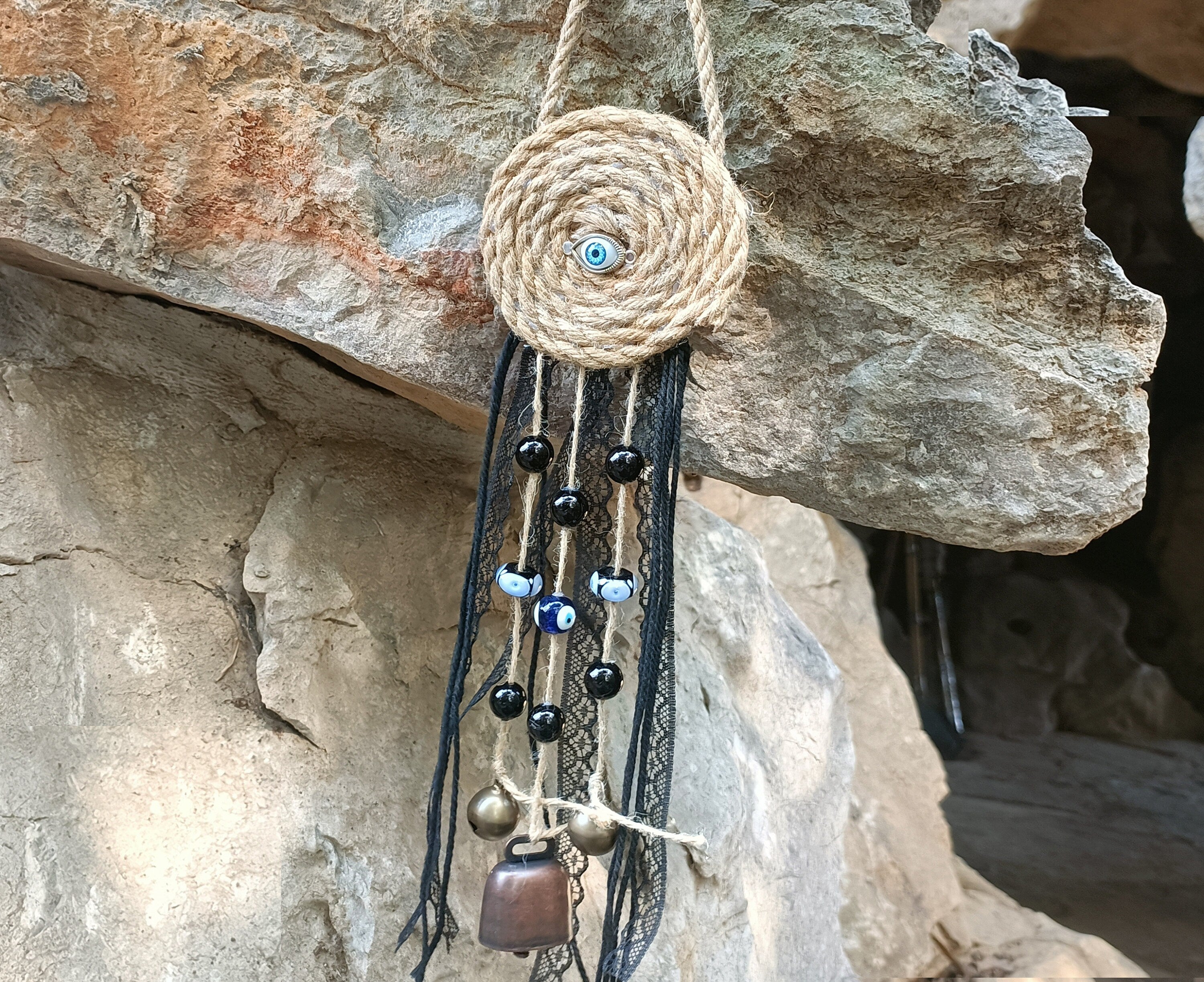 Witch Bells Wreath , Witch Bells Protection, Hanging bells for gardening, Window Decorations-Altar Bells, Wicca gifts