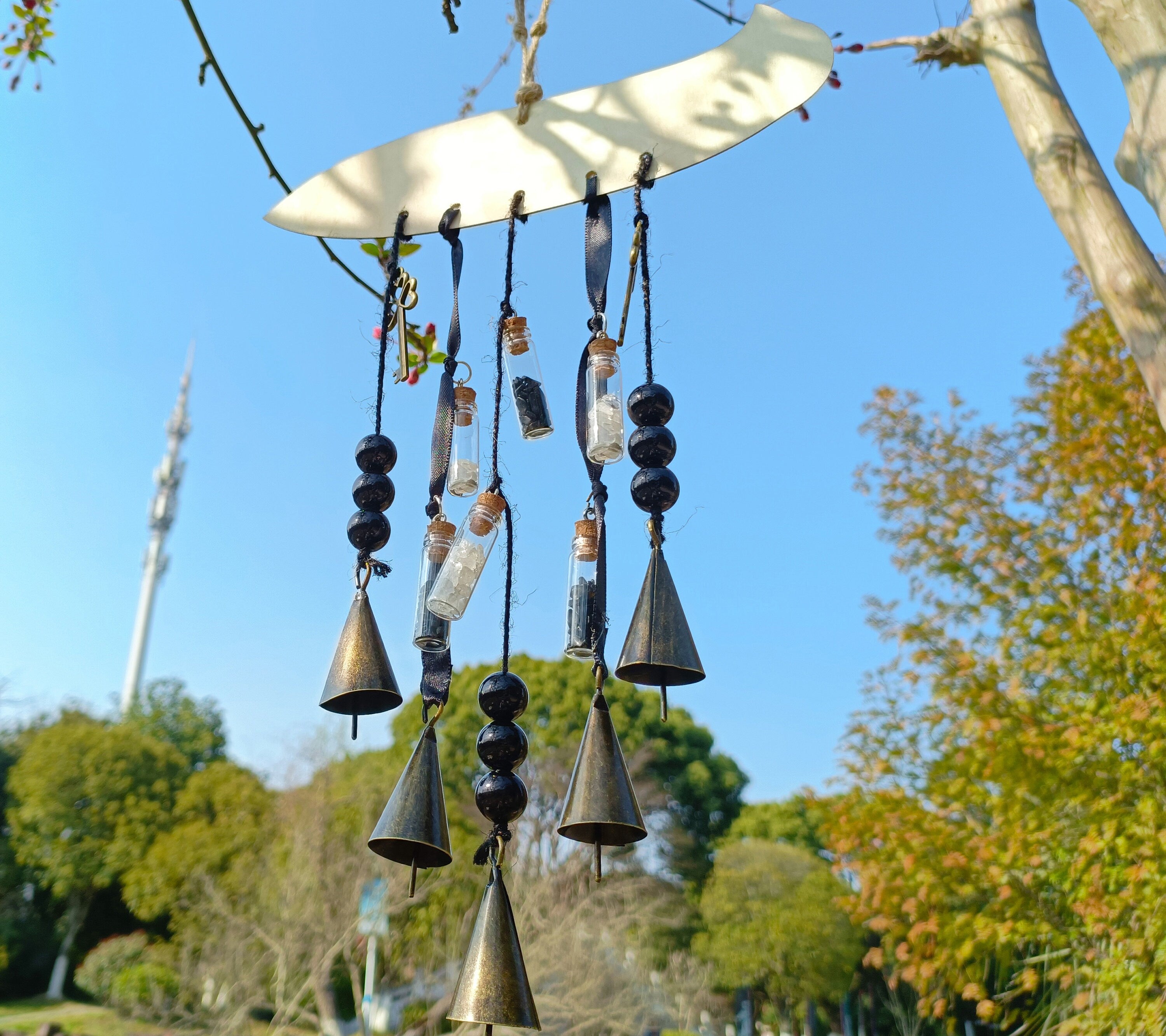 Custom Witch Bells for Doorknob for Protection, Hanging Witch Bells, Spiritual Witch Bells, Wicca Doorknob Protection Bell, Home Decor