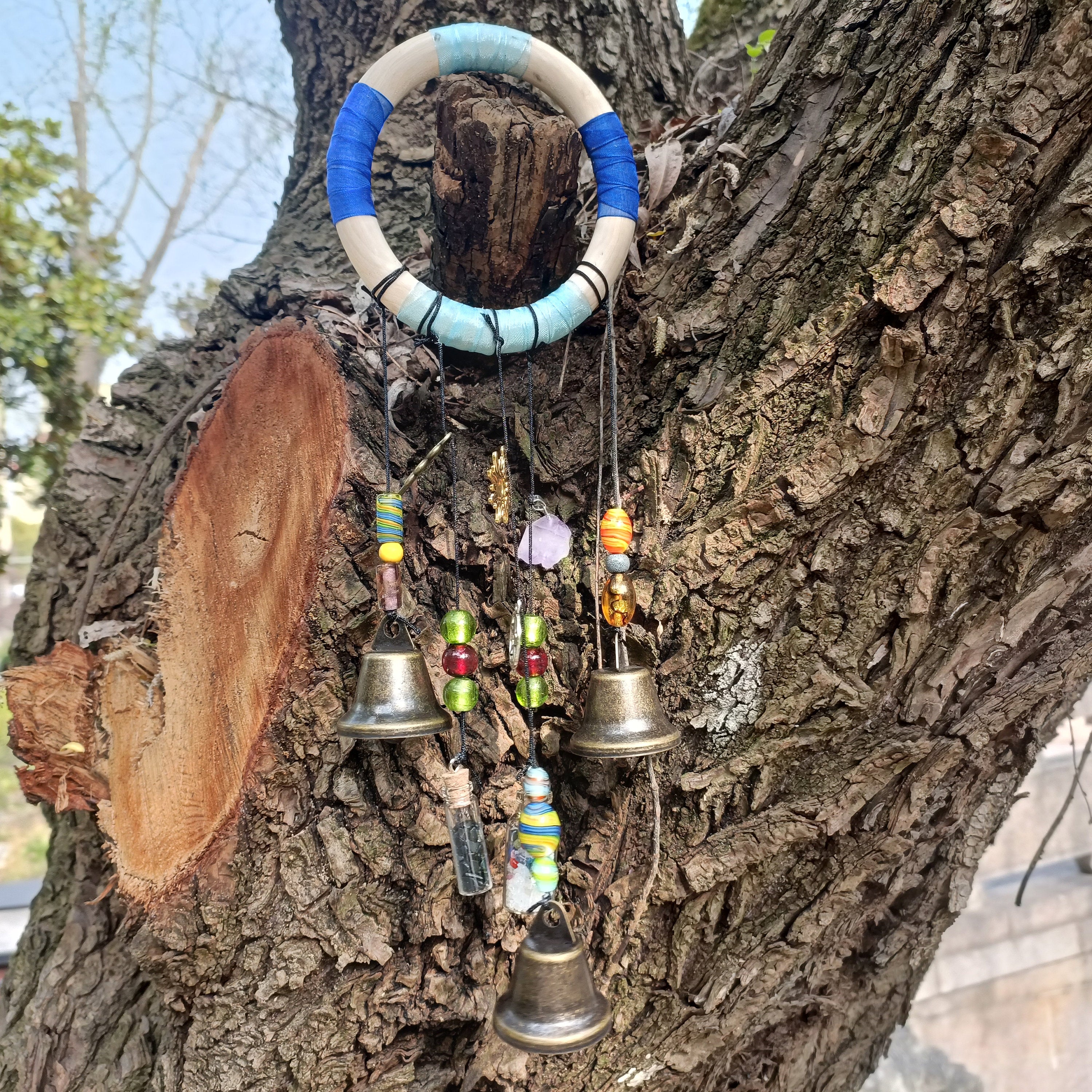 Witch Bells for Door Protection, Vintage Bells, Hanging Bells for Door Protection, Witch Bells Wind Chime, Witchy Decor Bedroom, Wicca Gifts