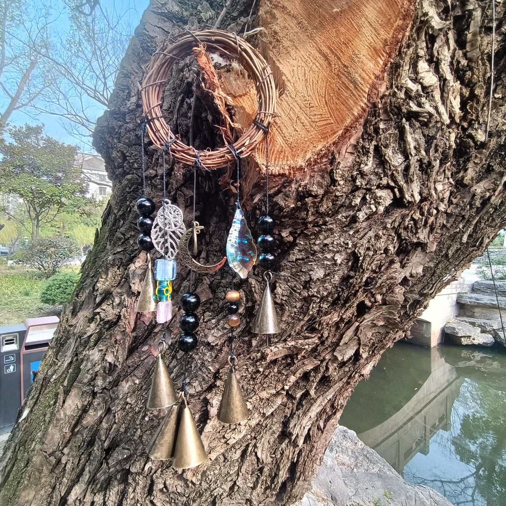 Hanging Bells for Door Protection, Handmade Witch Bells, Witchy Decor