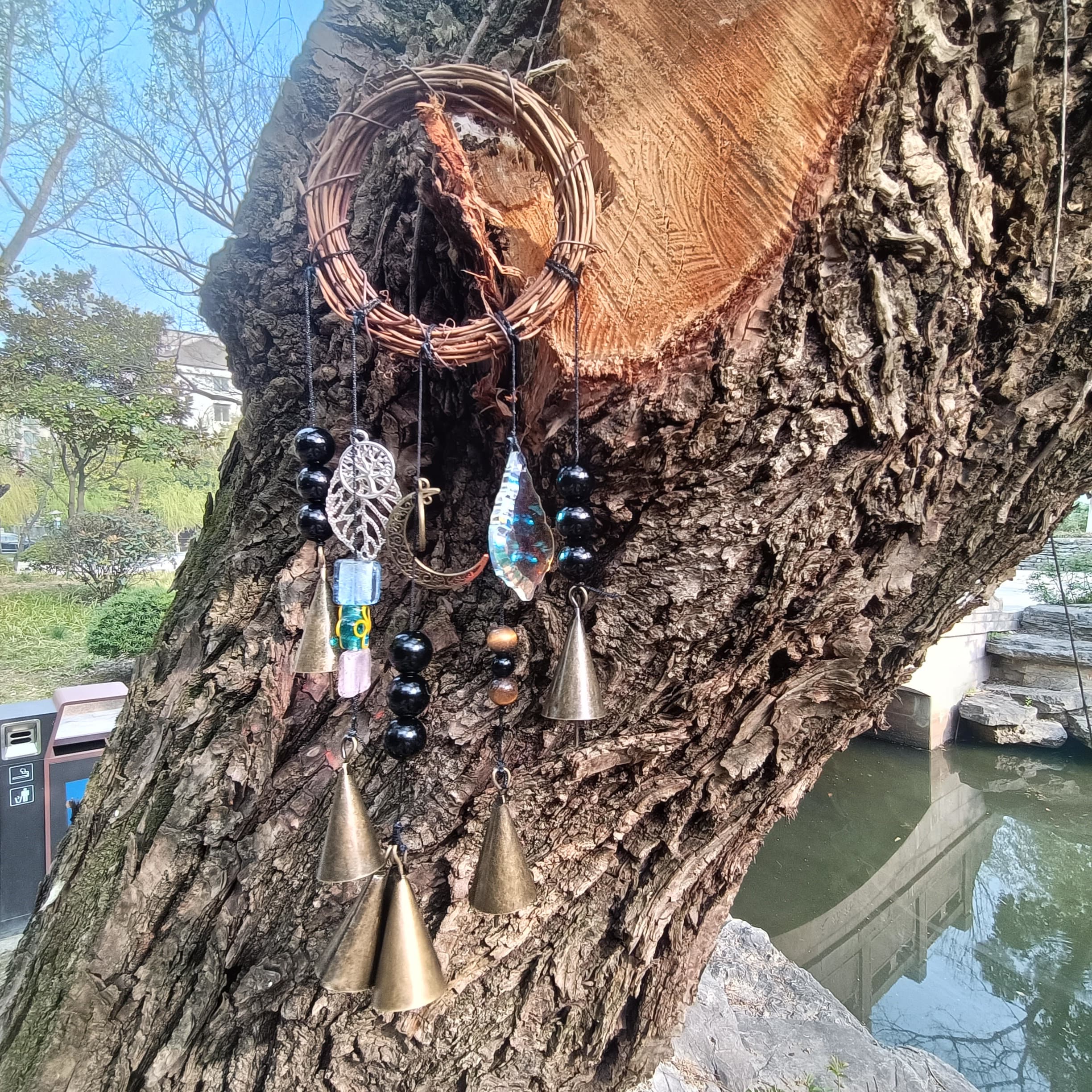 Hanging Bells for Door Protection, Handmade Witch Bells, Witchy Decor
