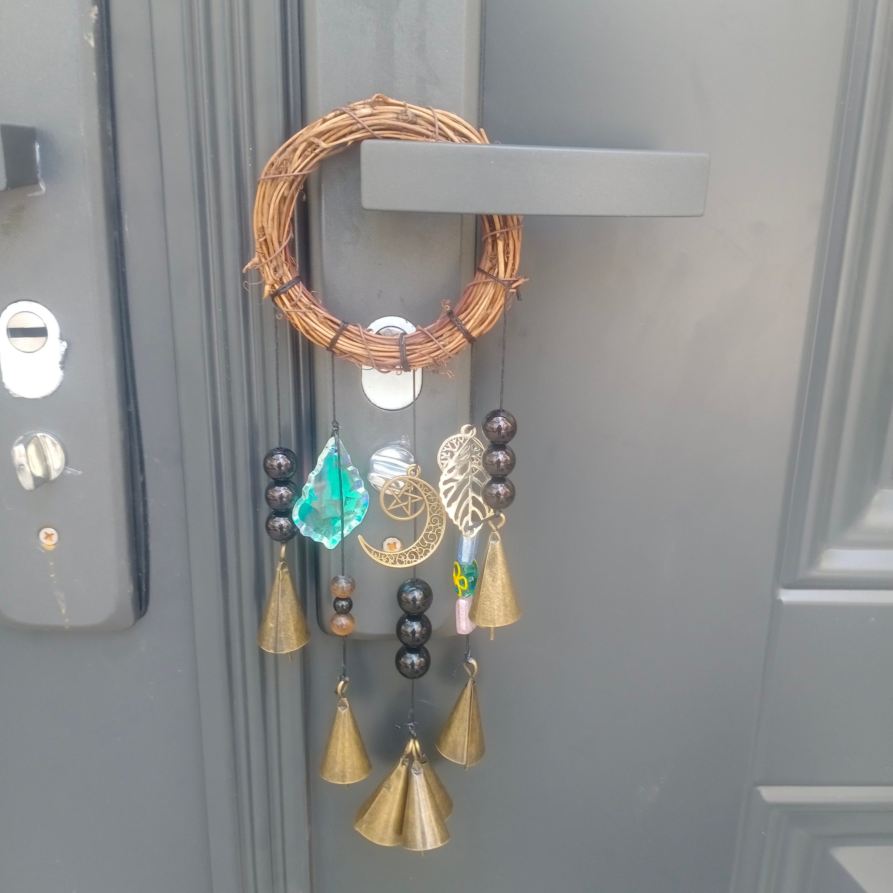 Hanging Bells for Door Protection, Handmade Witch Bells, Witchy Decor Altar, Witchy Ornament for Home Garden