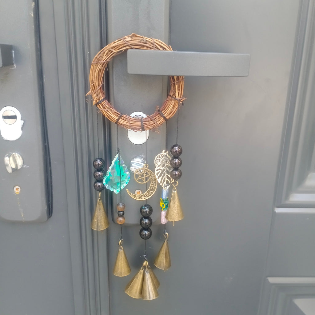 Hanging Bells for Door Protection, Handmade Witch Bells, Witchy Decor